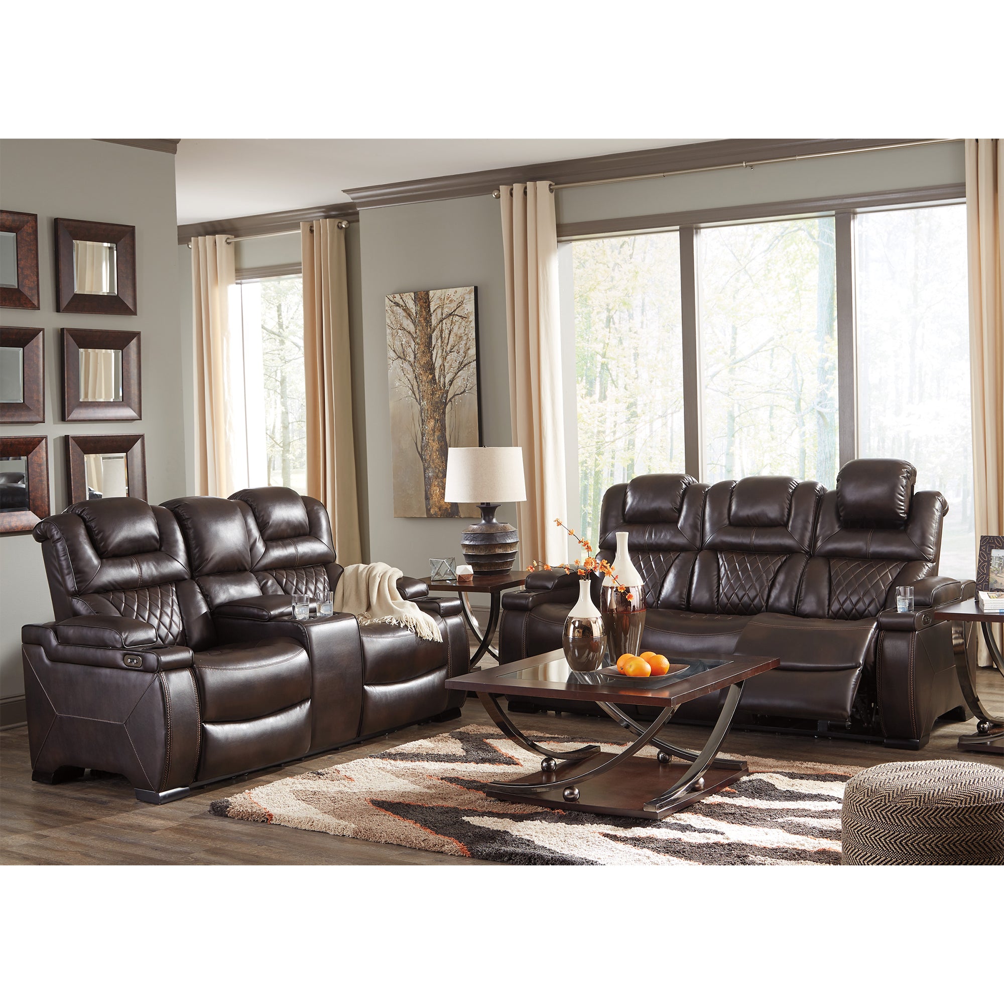 Warnerton Power Reclining Sofa and Loveseat