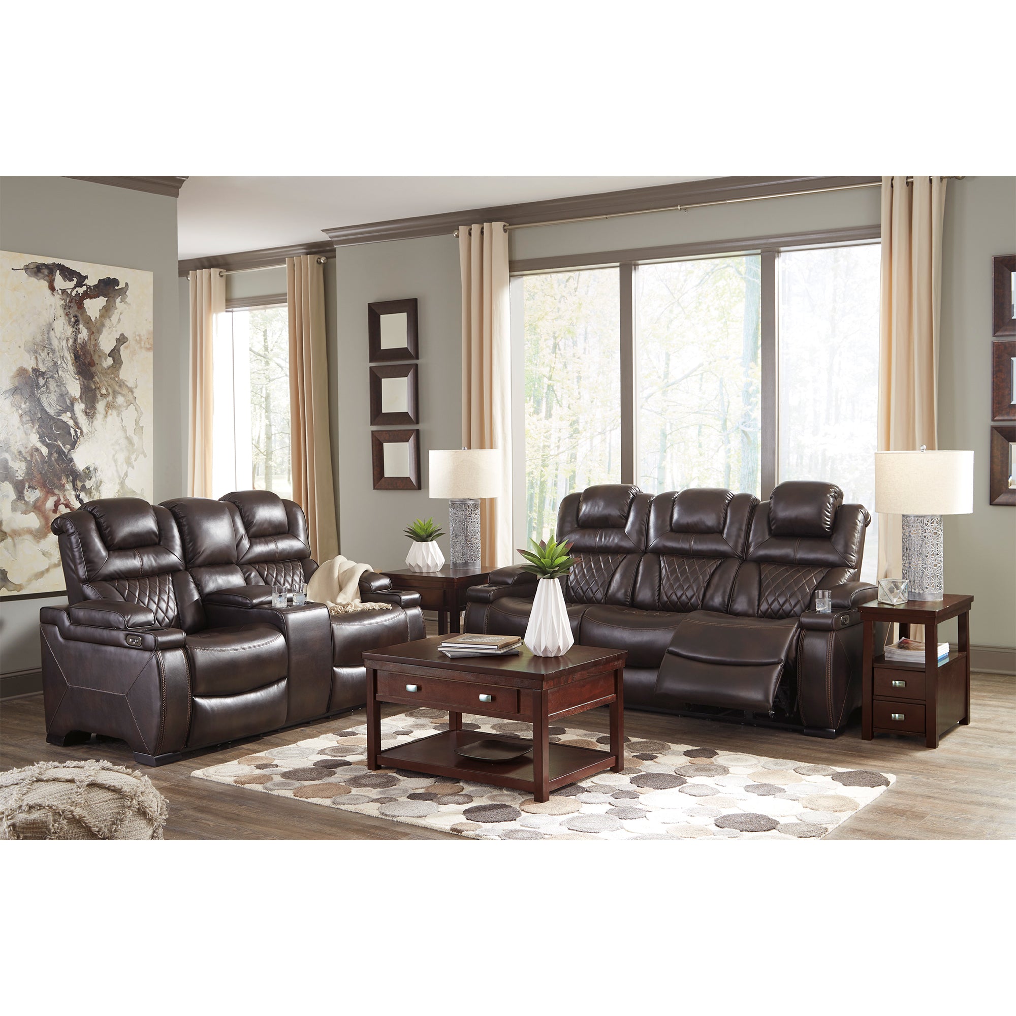 Warnerton Power Reclining Sofa and Loveseat