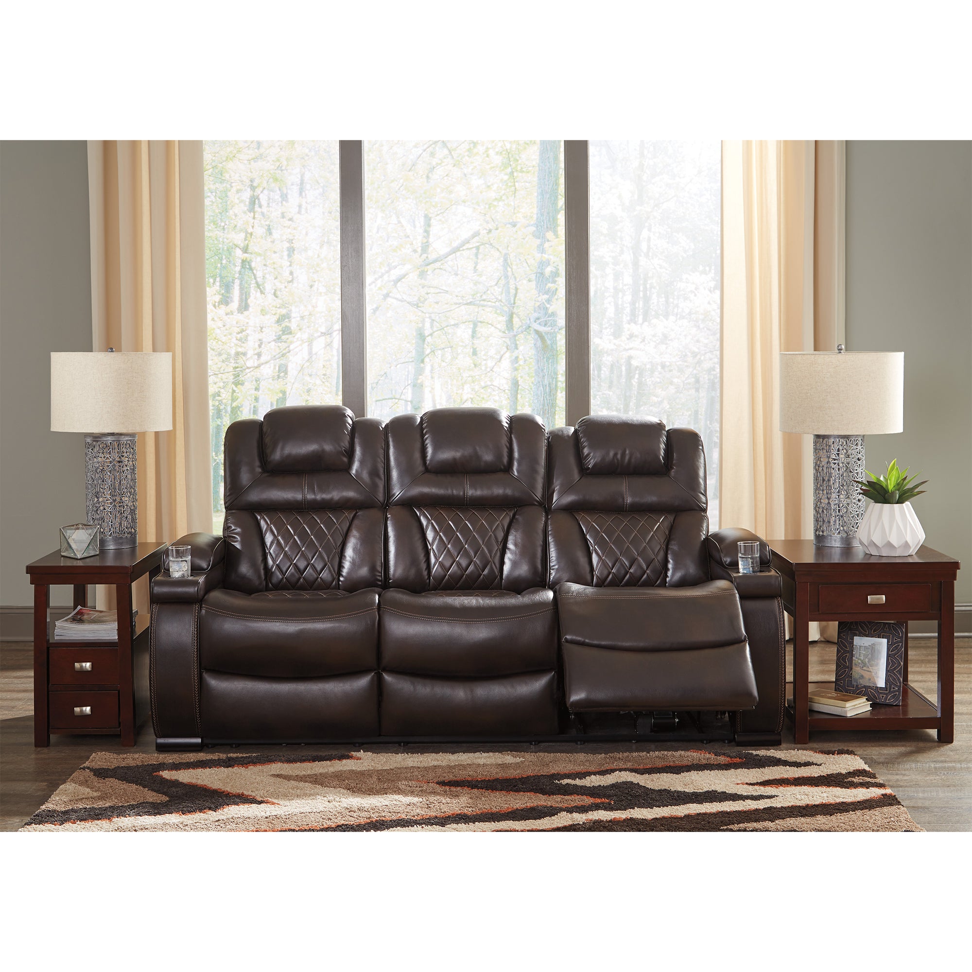 Warnerton Power Reclining Sofa and Loveseat