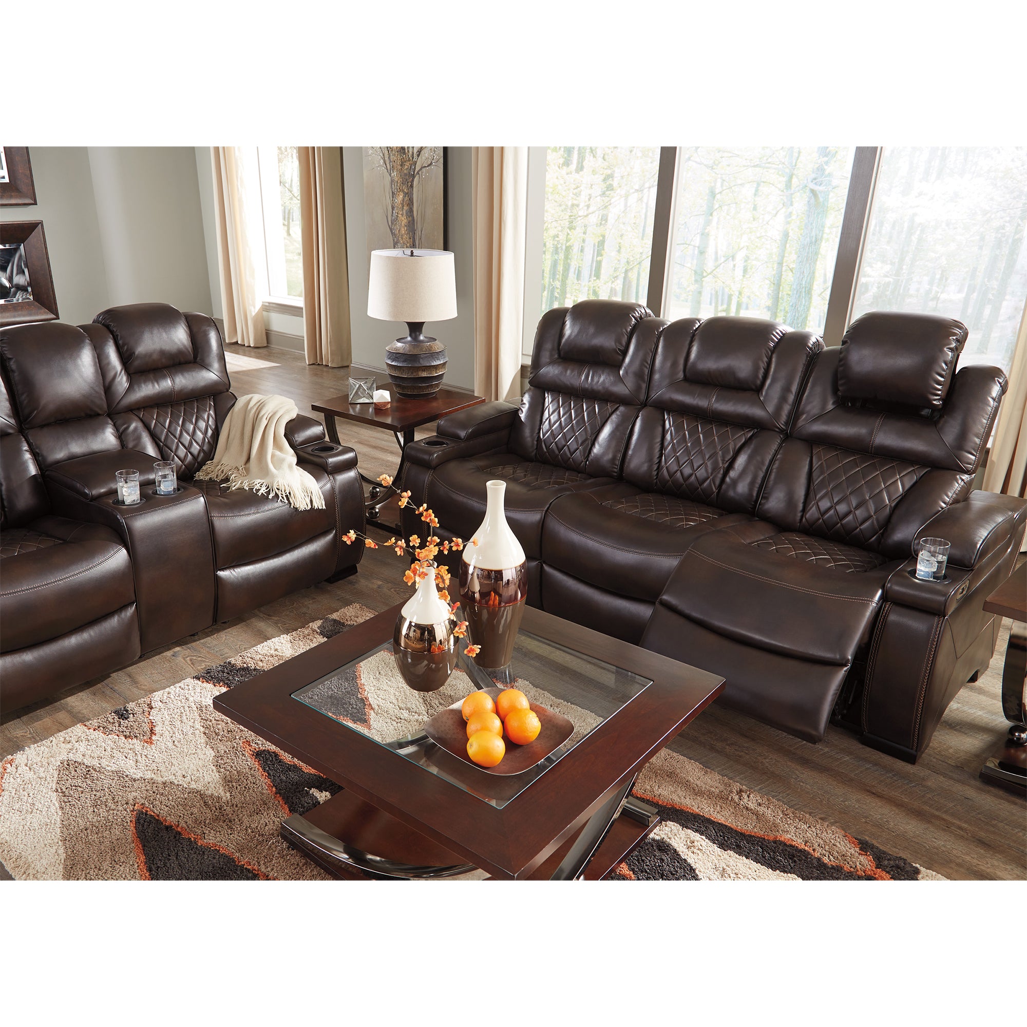 Warnerton Power Reclining Sofa and Loveseat