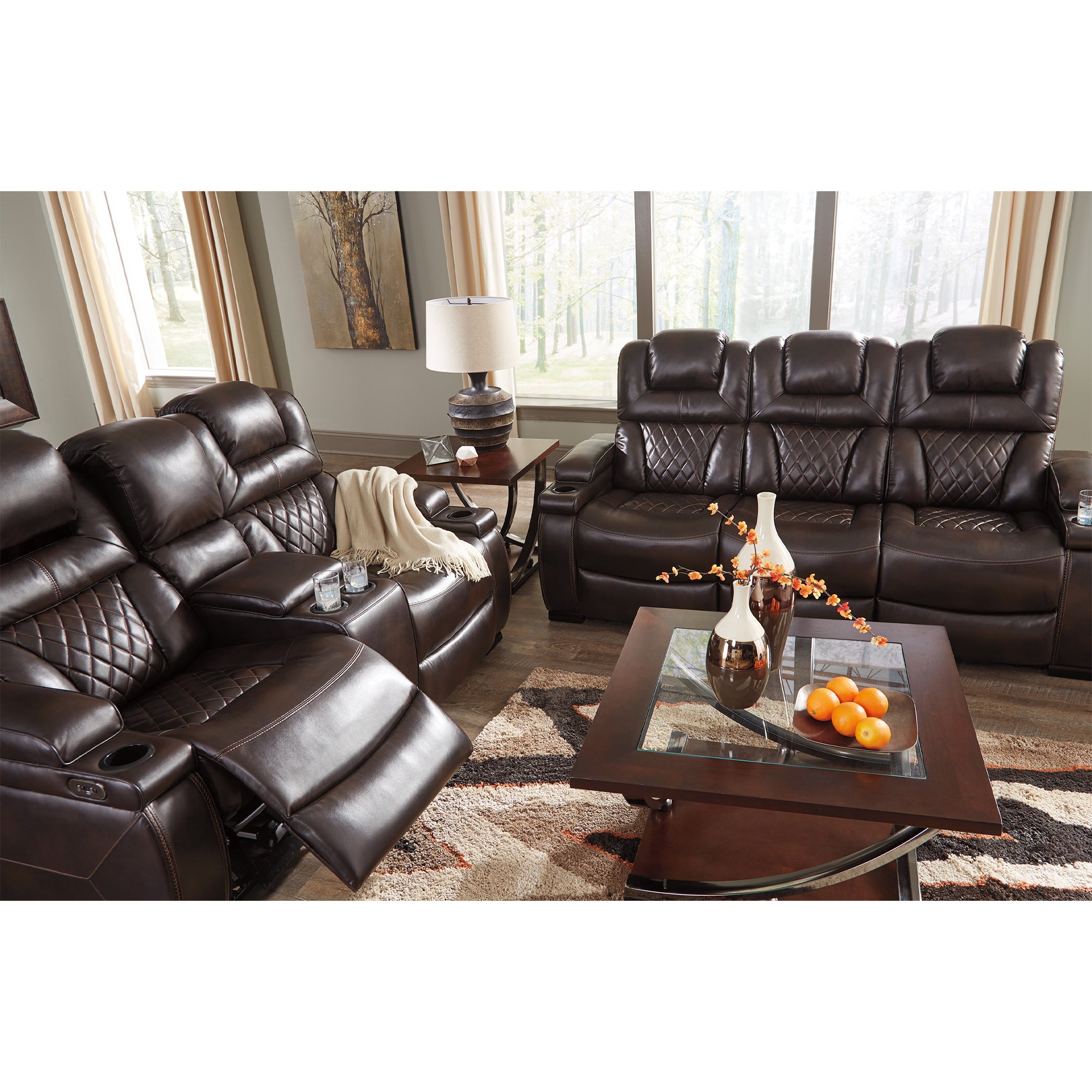 Warnerton Power Reclining Sofa and Loveseat