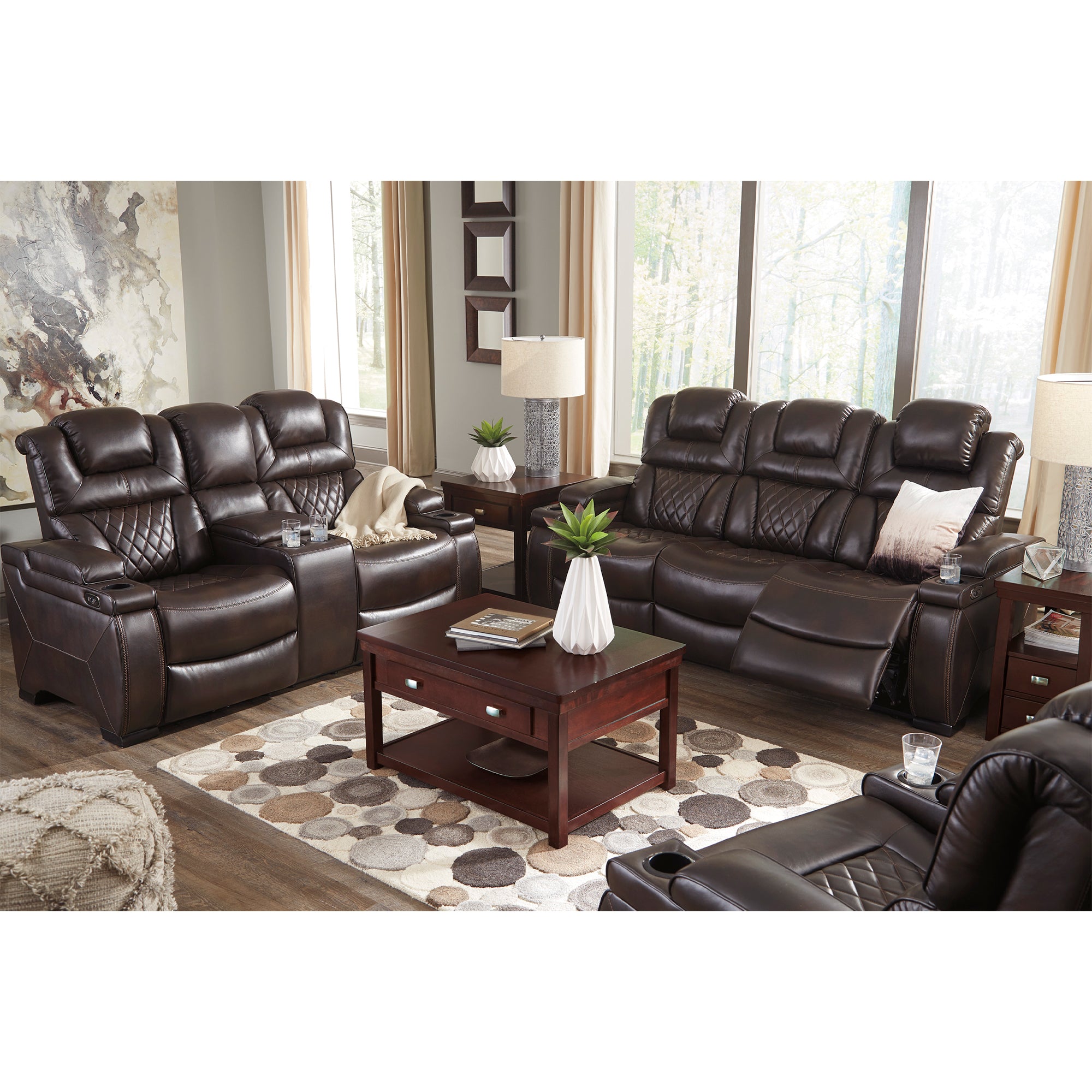 Warnerton Power Reclining Sofa and Loveseat