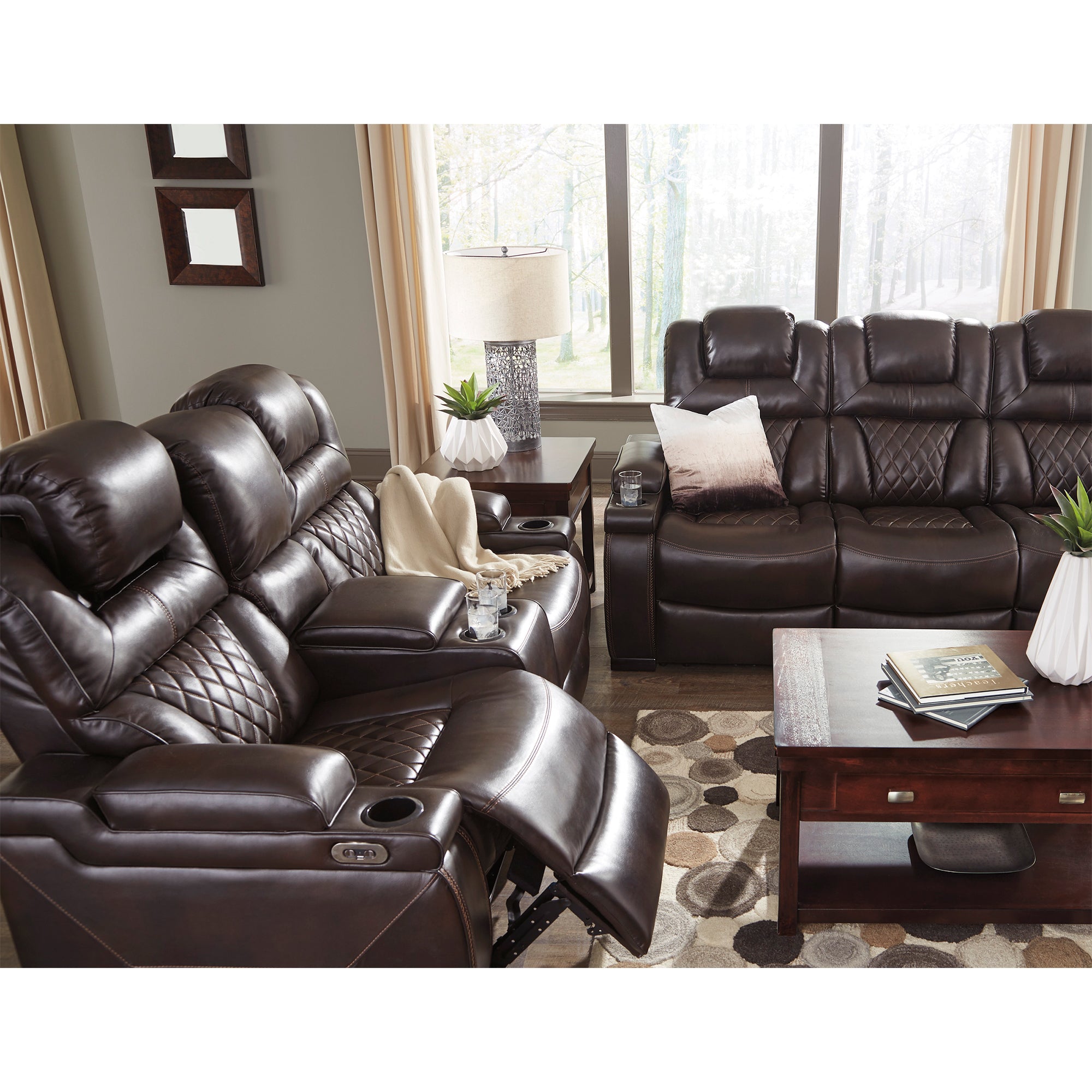 Warnerton Power Reclining Sofa and Loveseat