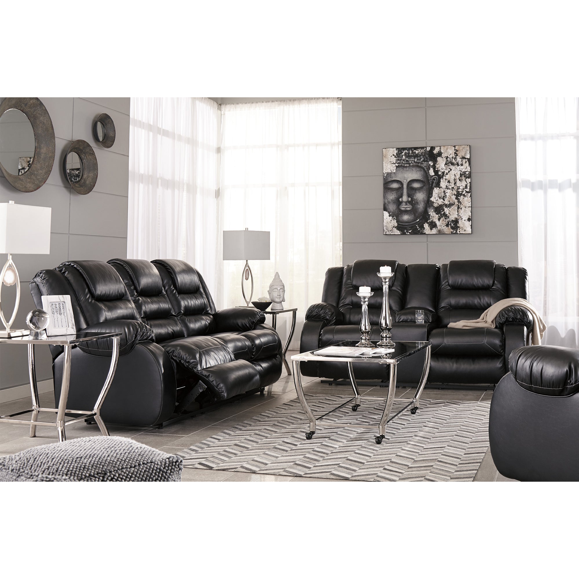 Vacherie Manual Reclining Sofa and Loveseat Set