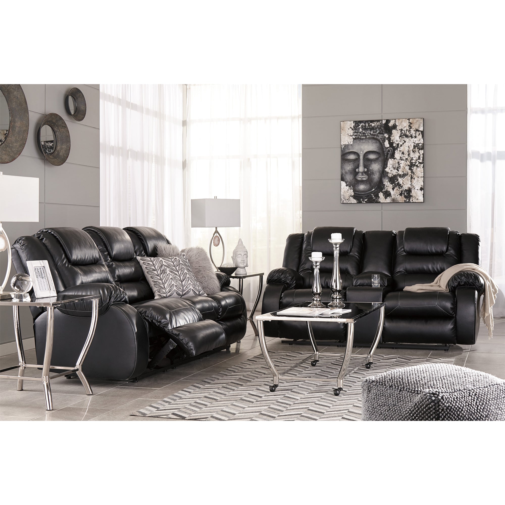 Vacherie Manual Reclining Sofa and Loveseat Set