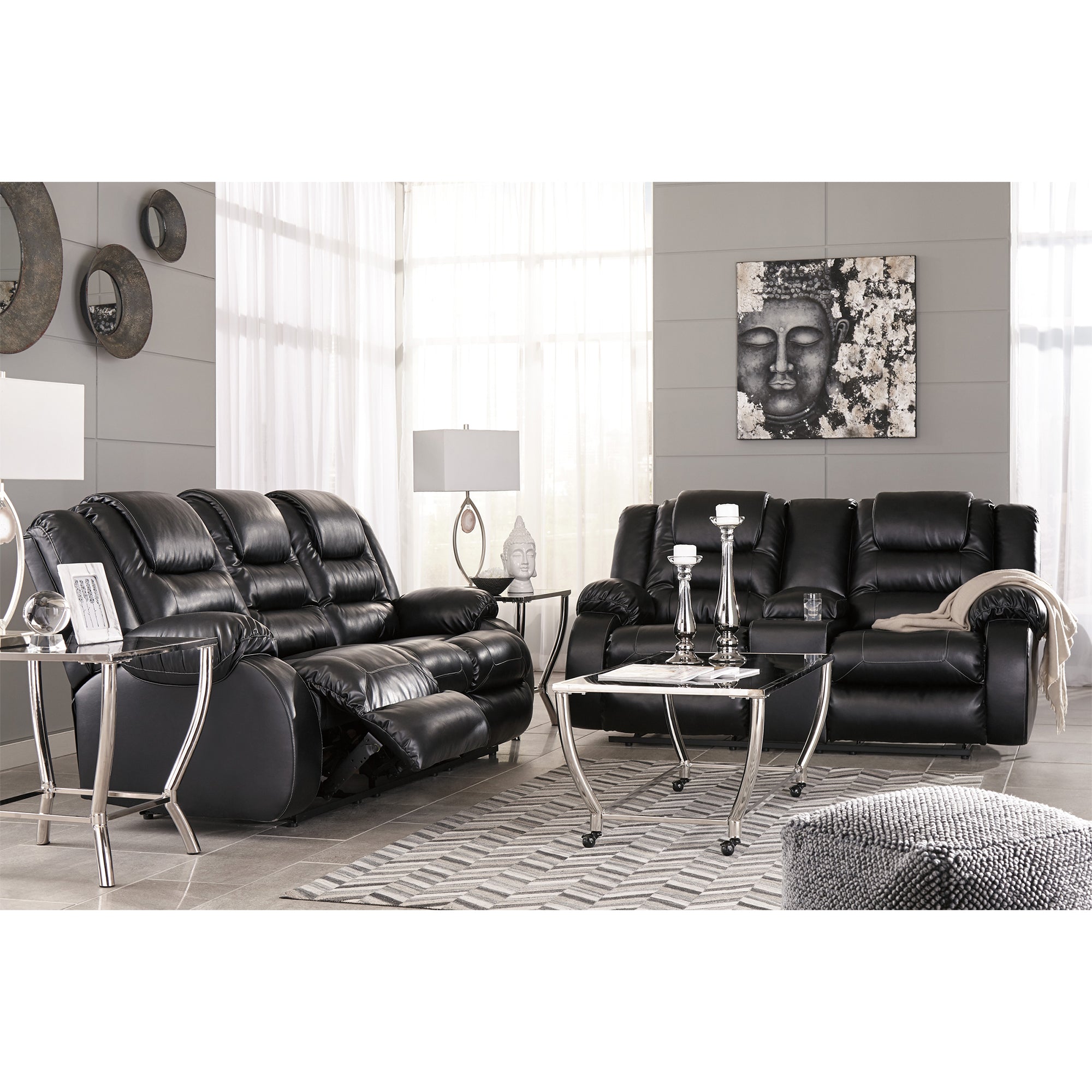 Vacherie Manual Reclining Sofa and Loveseat Set