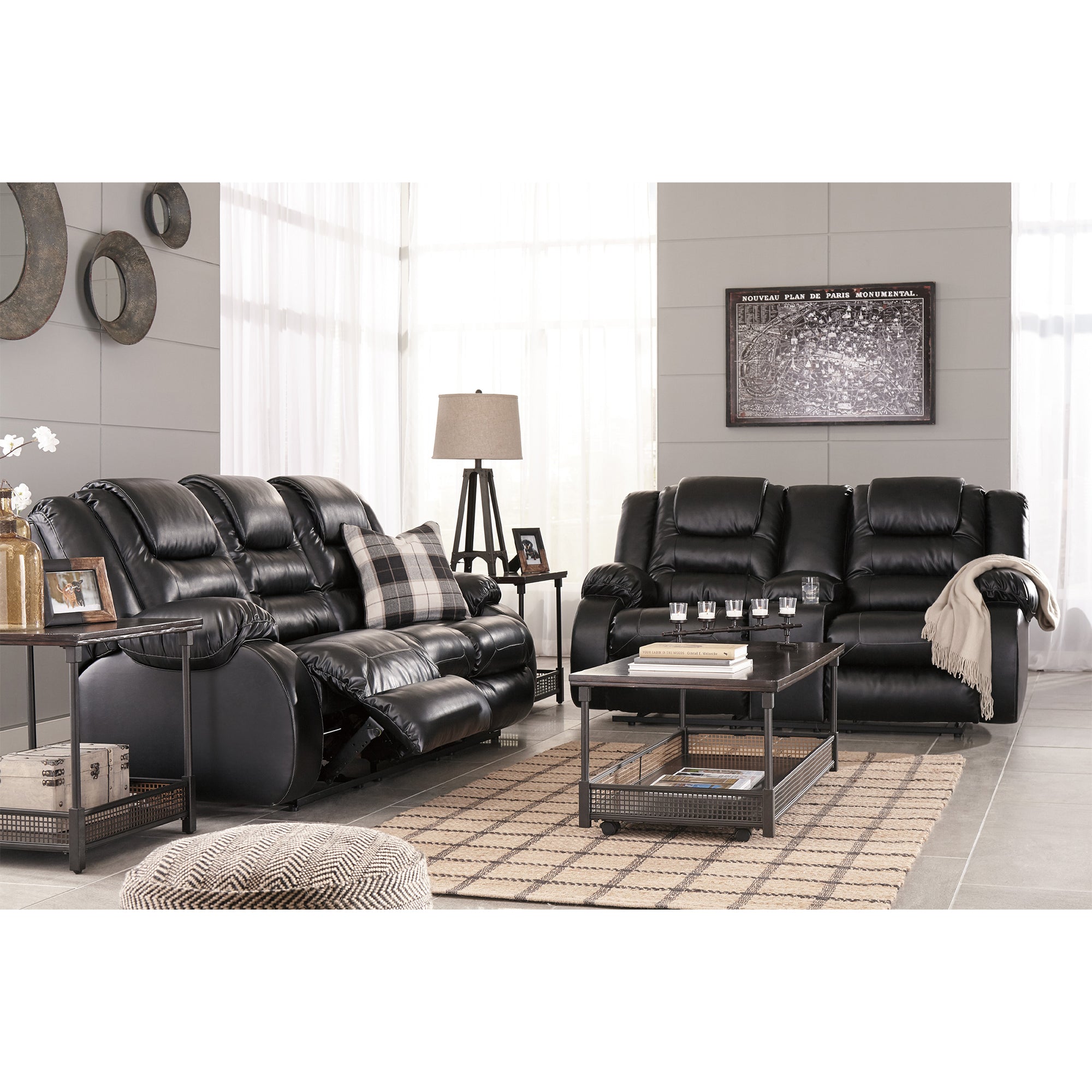 Vacherie Manual Reclining Sofa and Loveseat Set