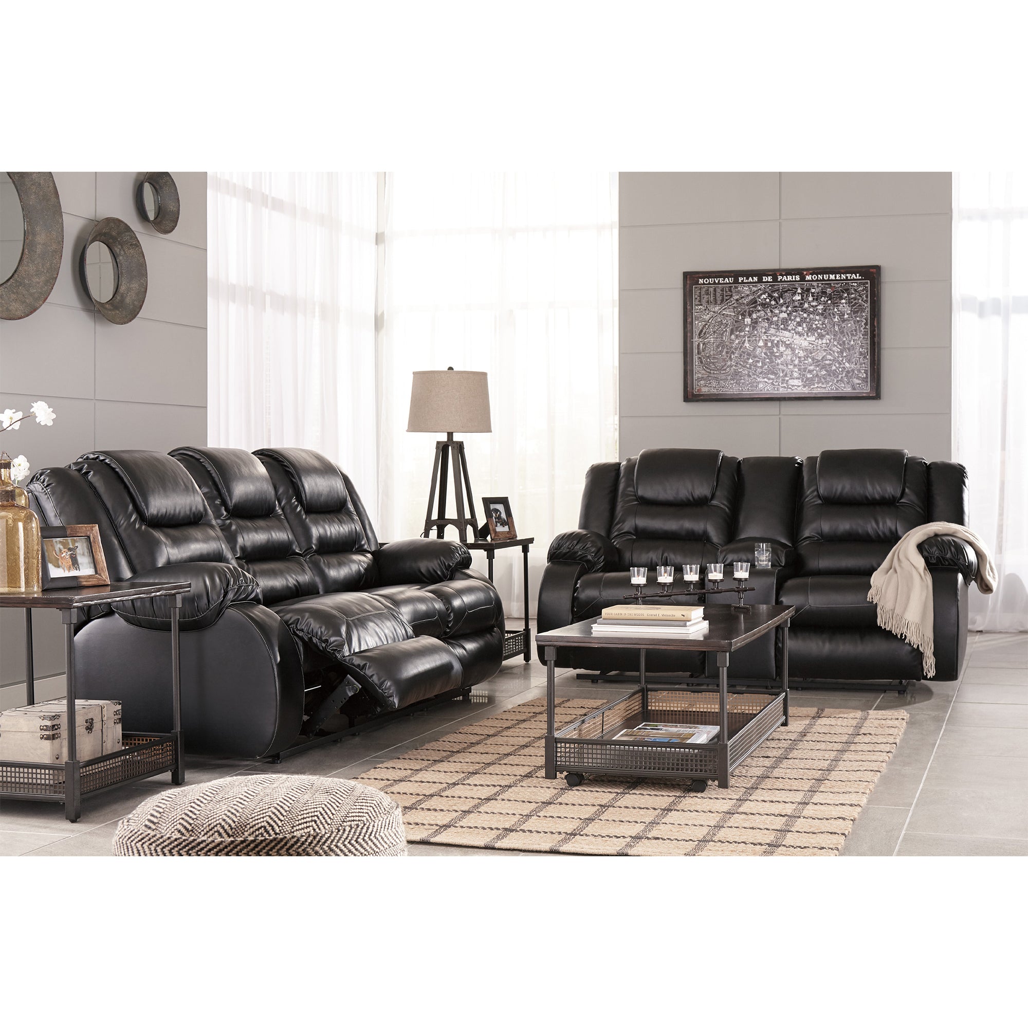 Vacherie Manual Reclining Sofa and Loveseat Set