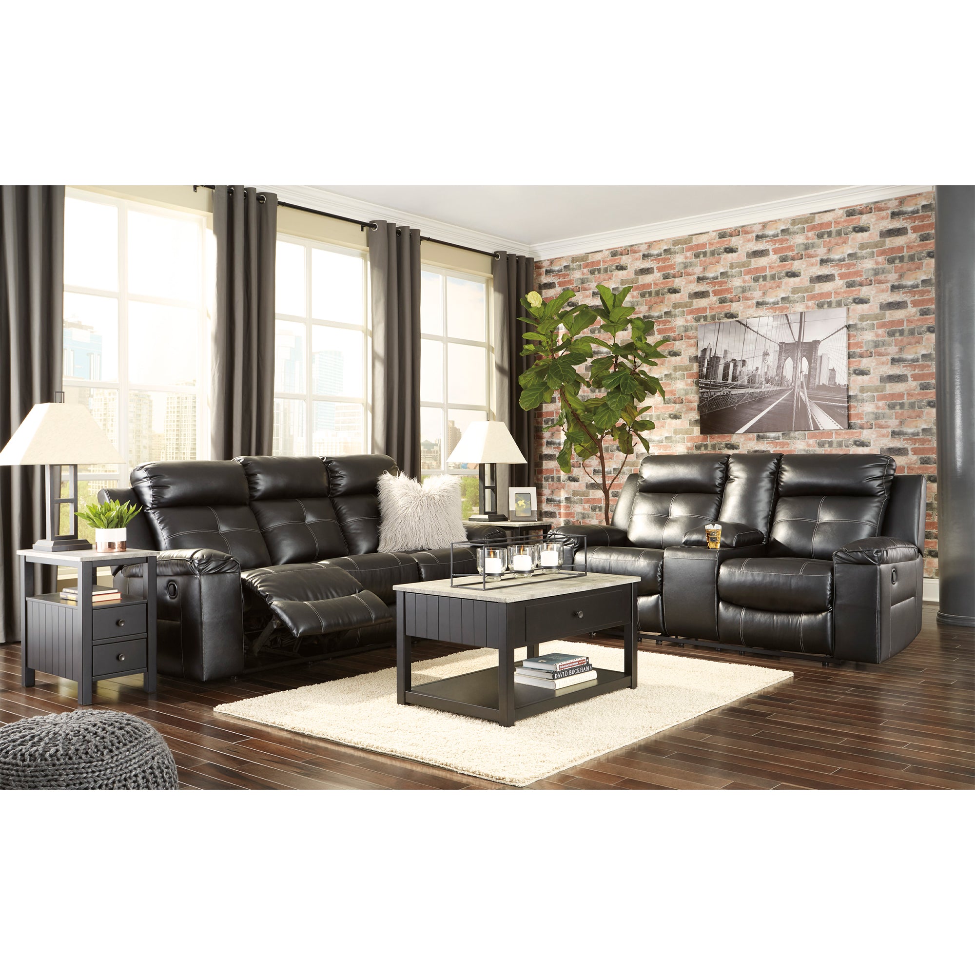 Kempten Manual Reclining Sofa and Loveseat