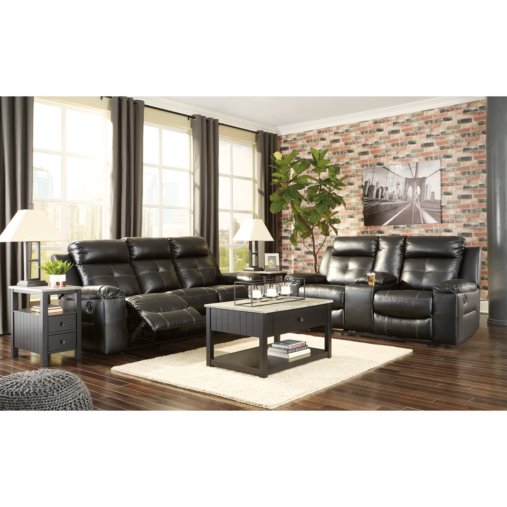 Kempten Manual Reclining Sofa and Loveseat