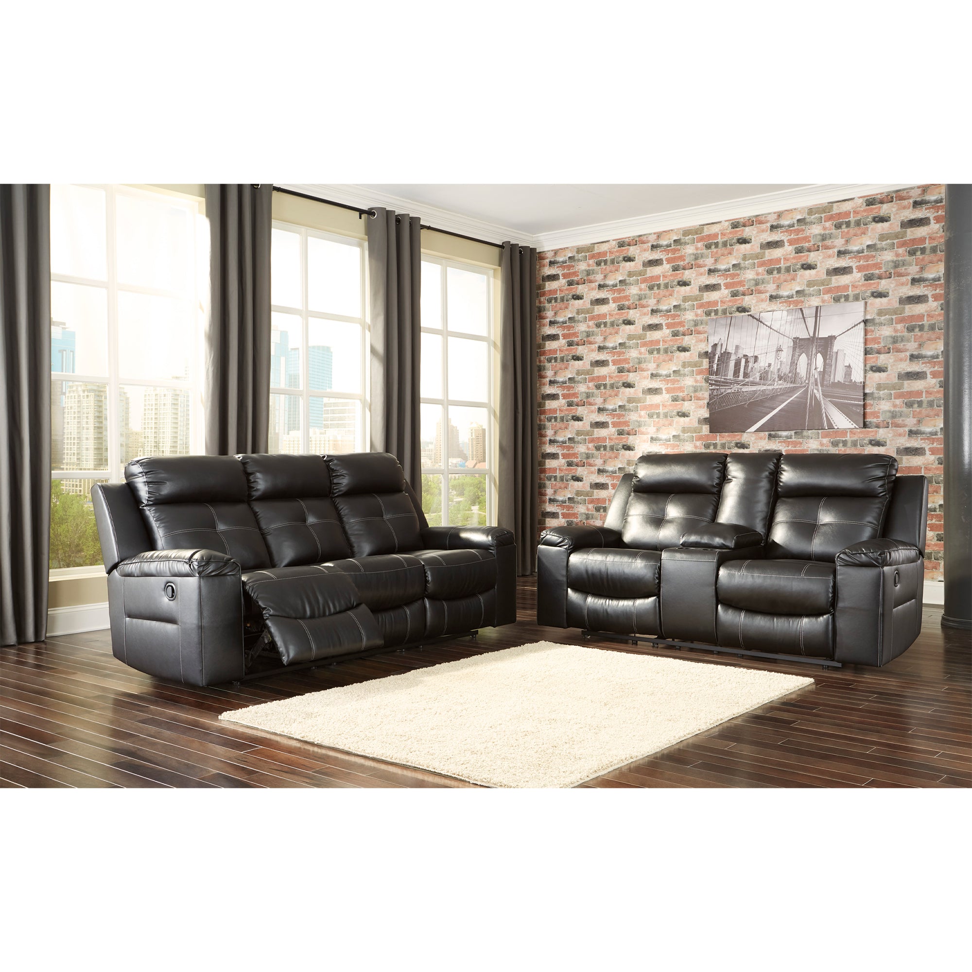 Kempten Manual Reclining Sofa and Loveseat