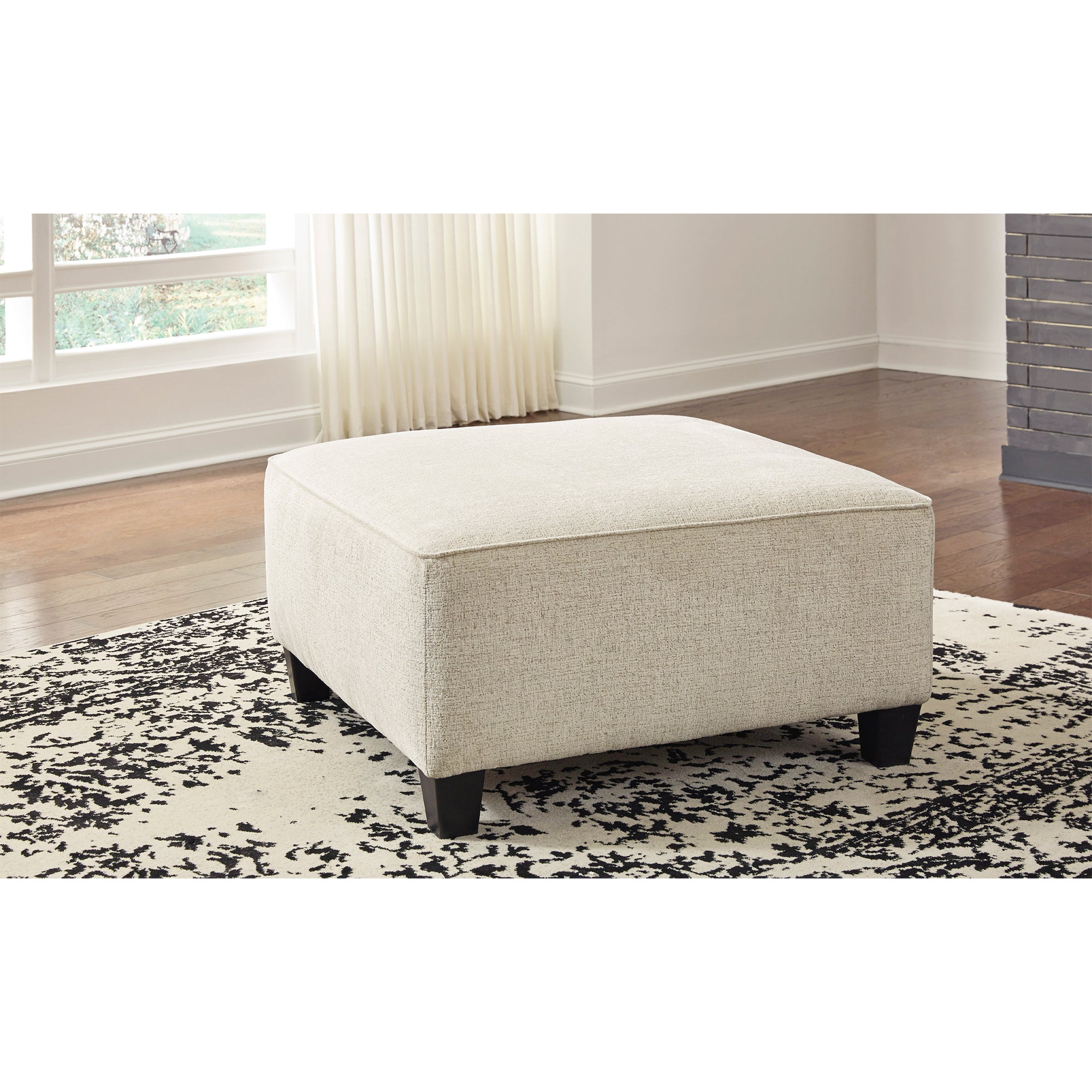 Abinger Oversized Accent Ottoman in Natural Color