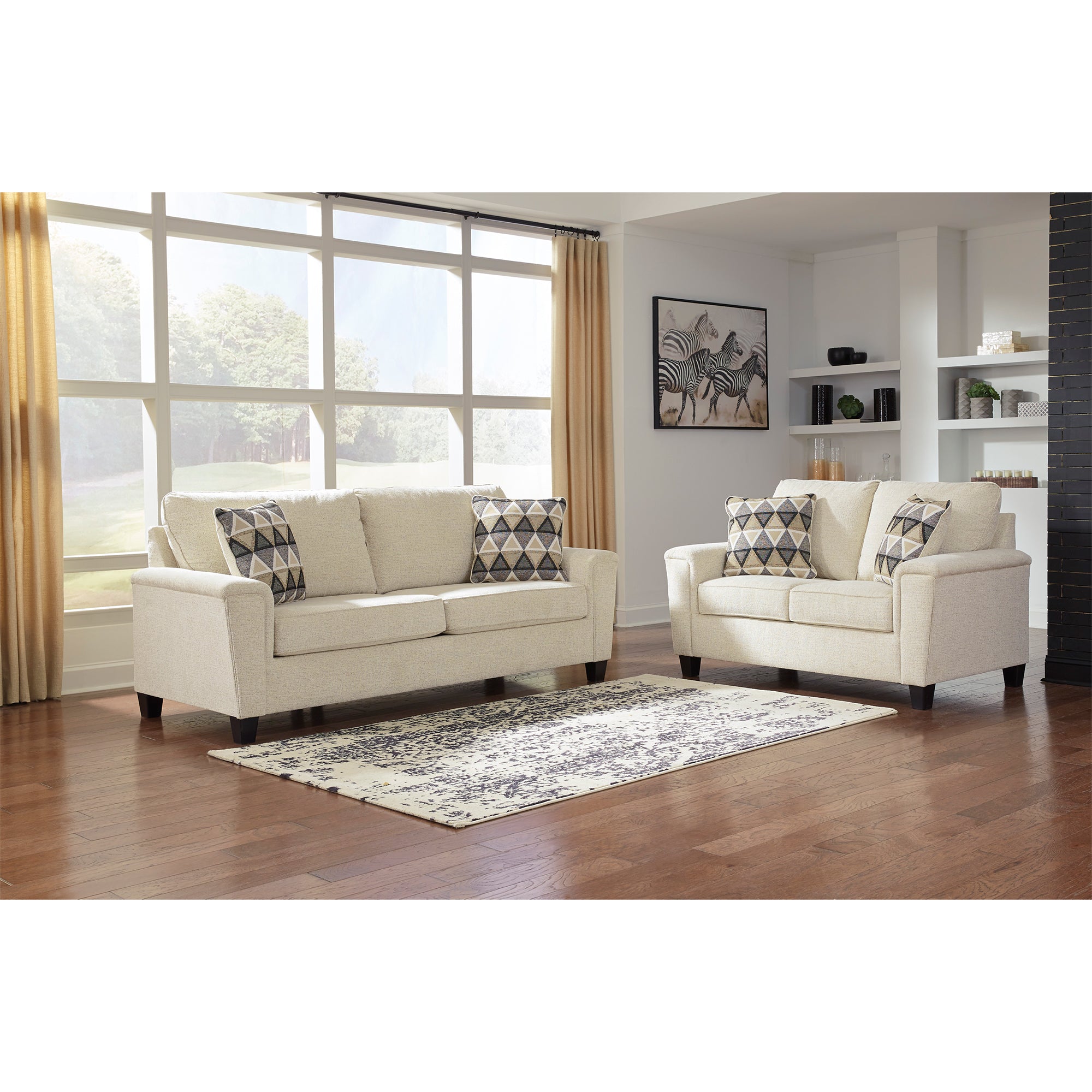 Abinger Sofa and Loveseat in Natural Color