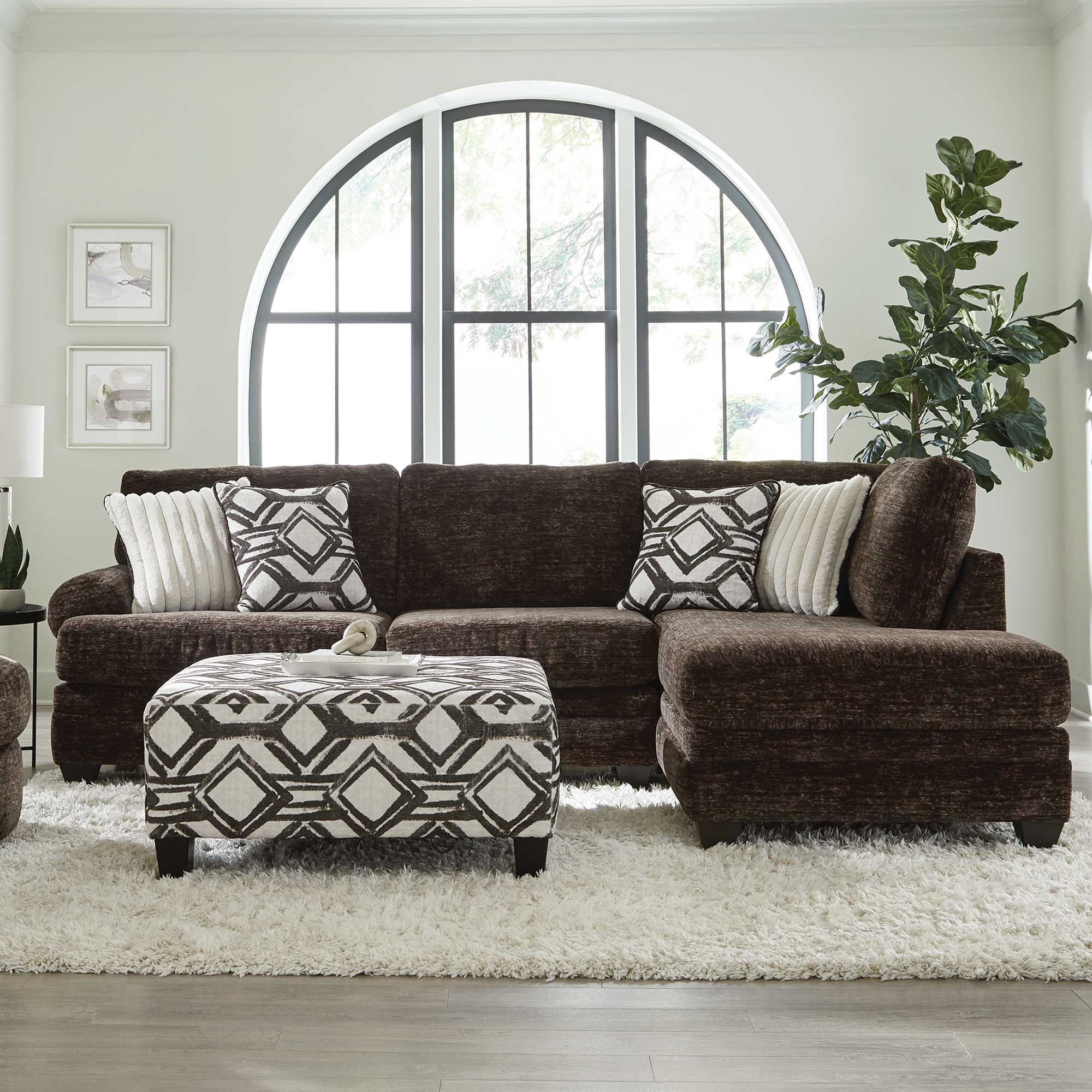 Cocoa Cosmos 2-Piece Sectional Sofa with Chaise