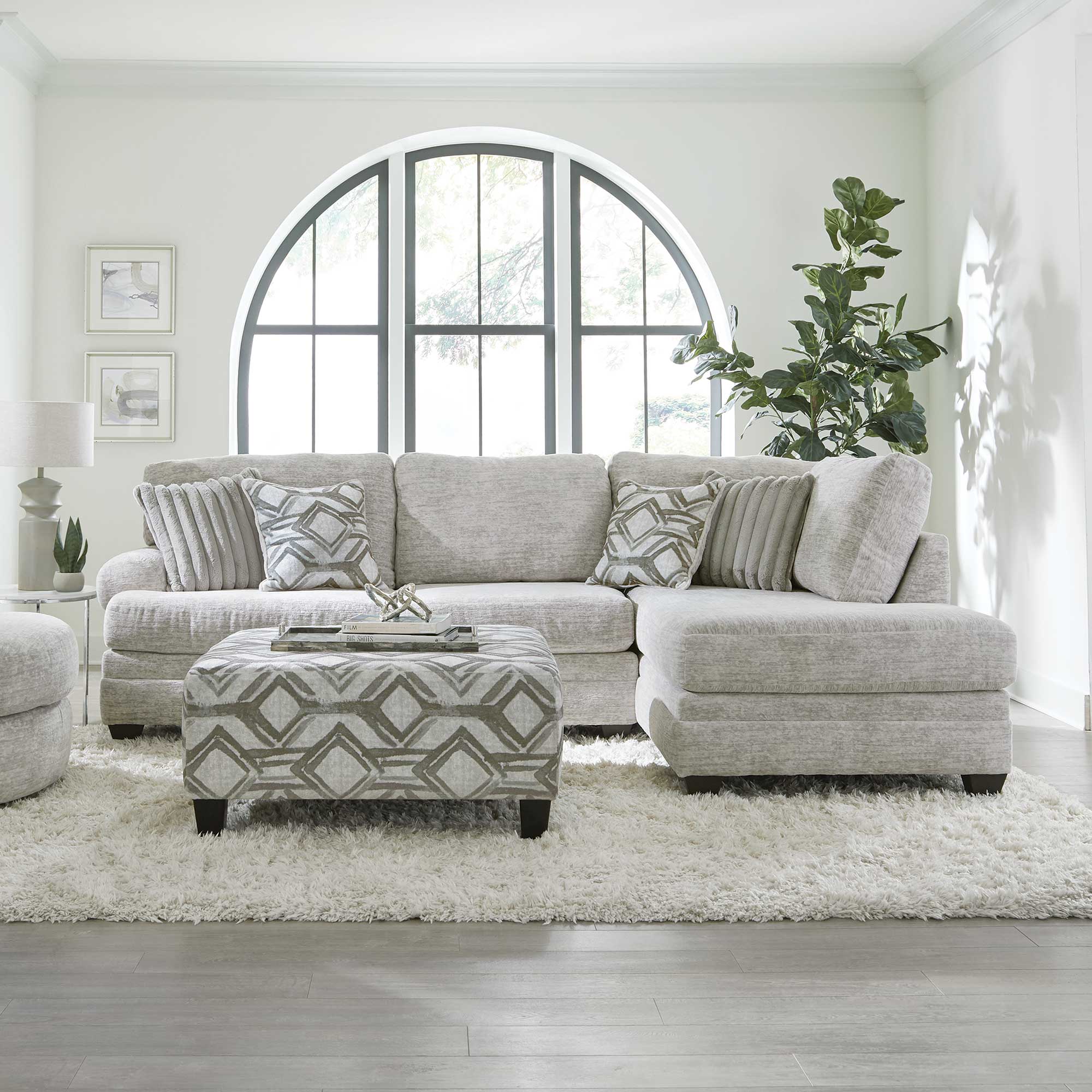 Lunar Frost 2-Piece Chaise Sectional