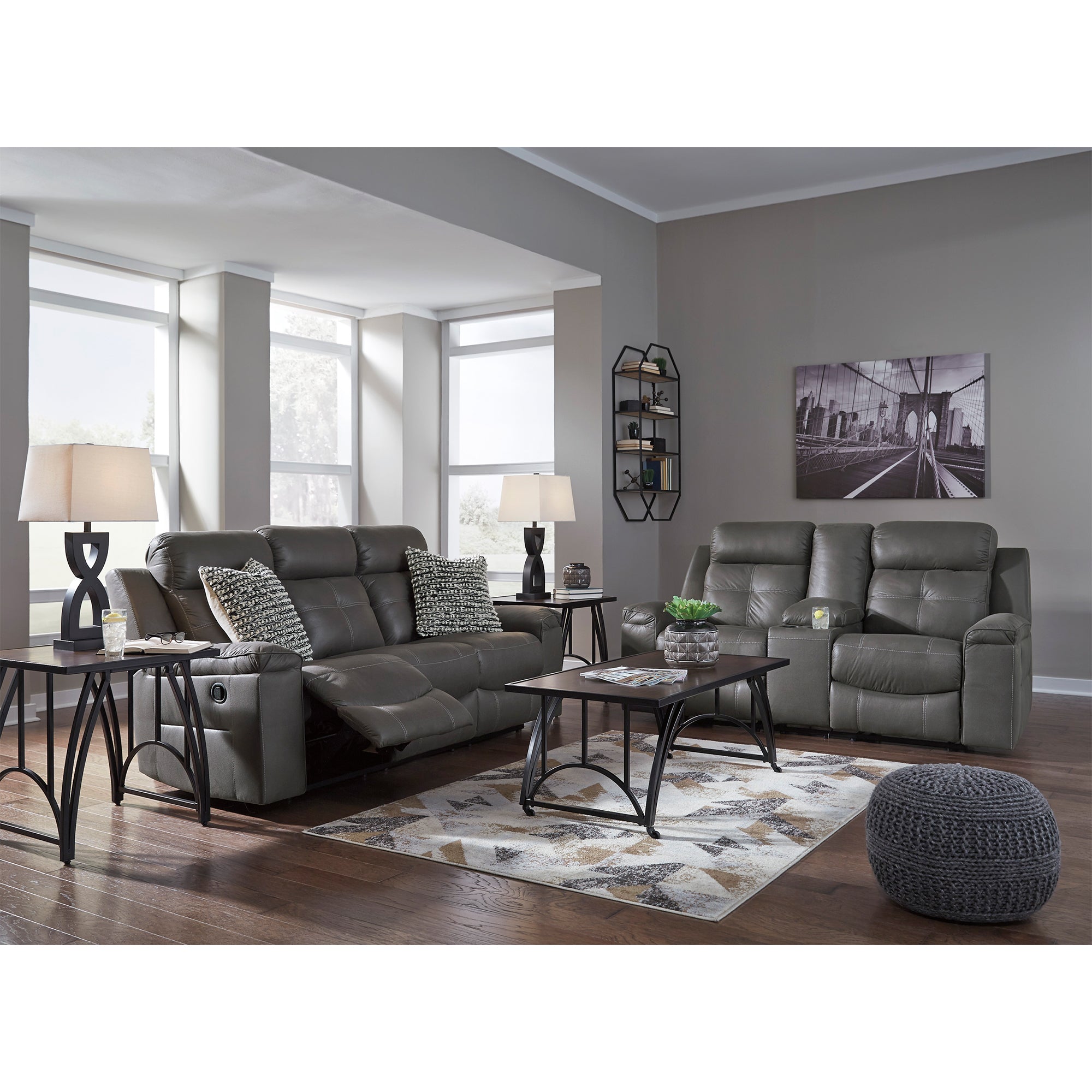 Jesolo Manual Reclining Sofa and Loveseat