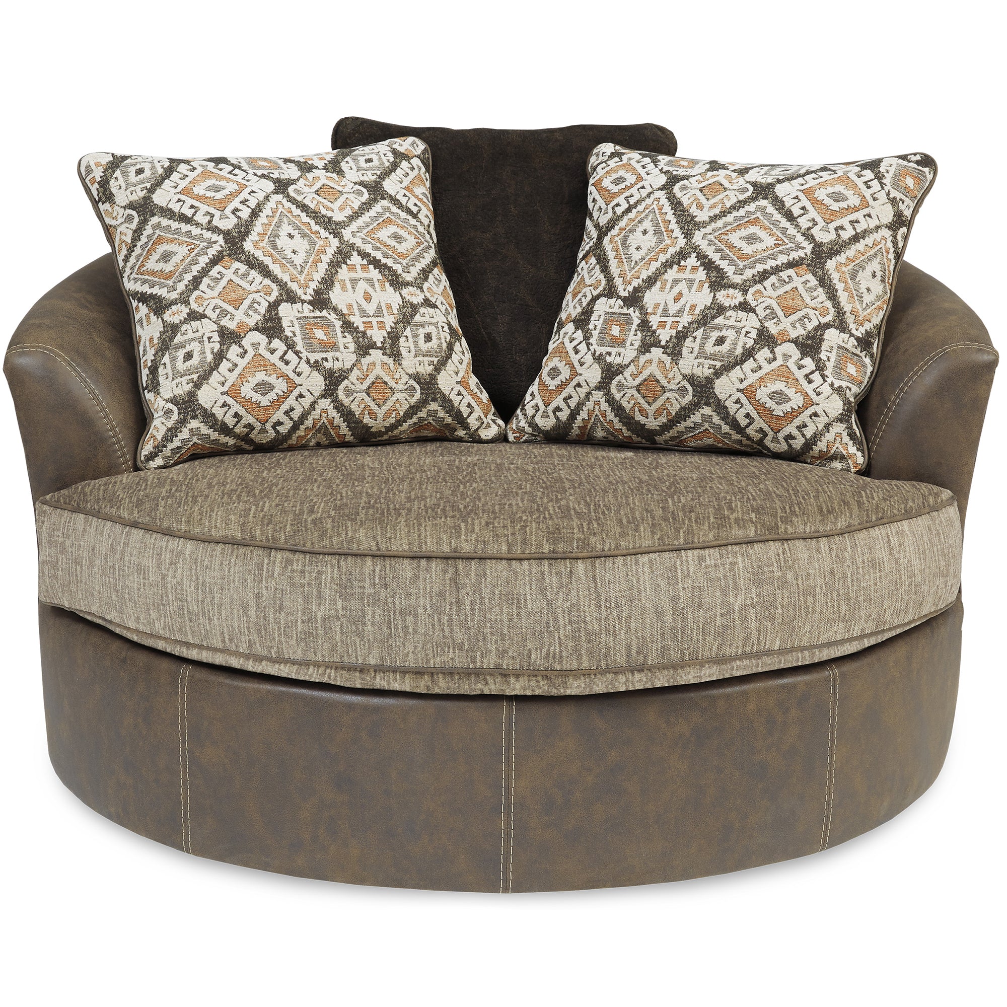 Abalone Oversized Swivel Accent Chair