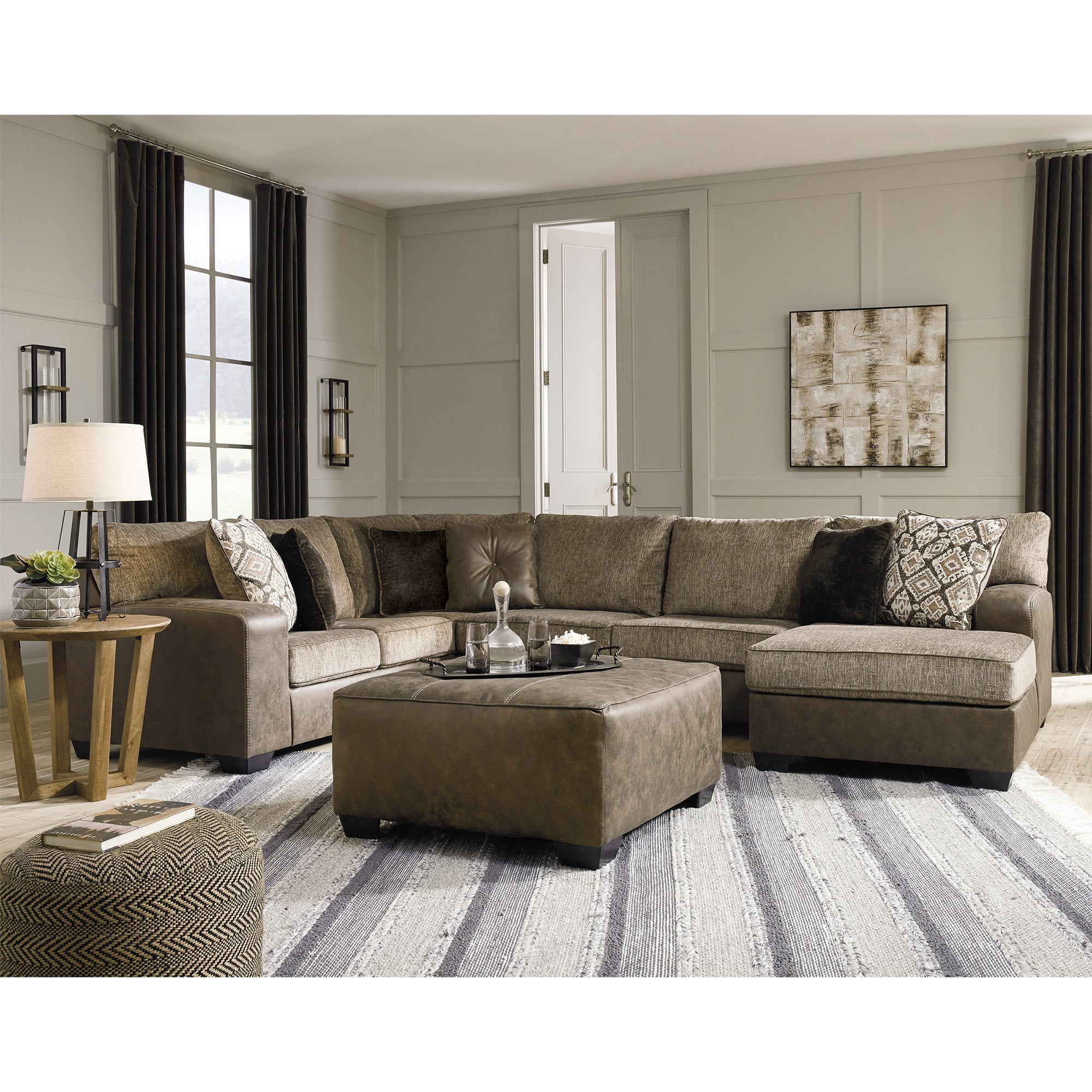 Abalone 3-Piece Sectional with Chaise