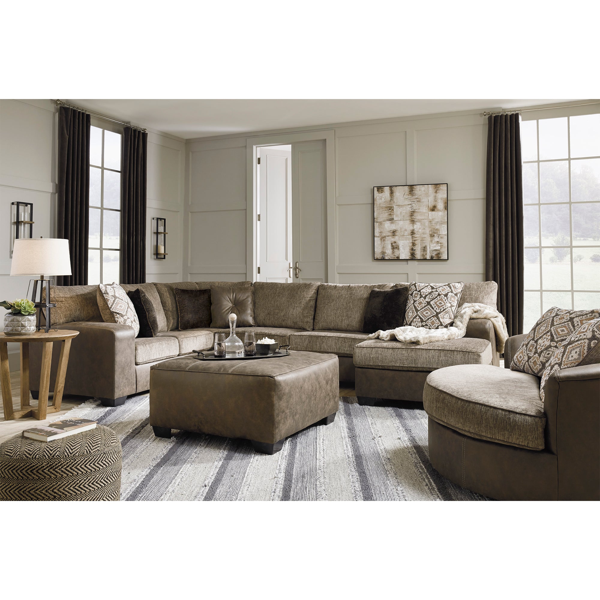 Abalone 3-Piece Sectional with Chaise