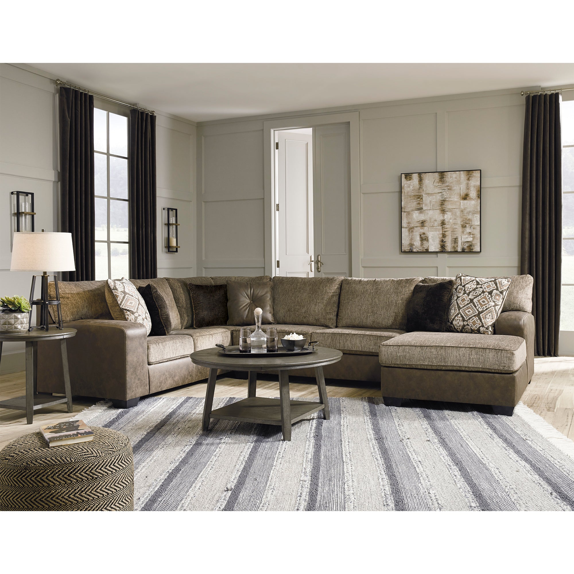 Abalone 3-Piece Sectional with Chaise