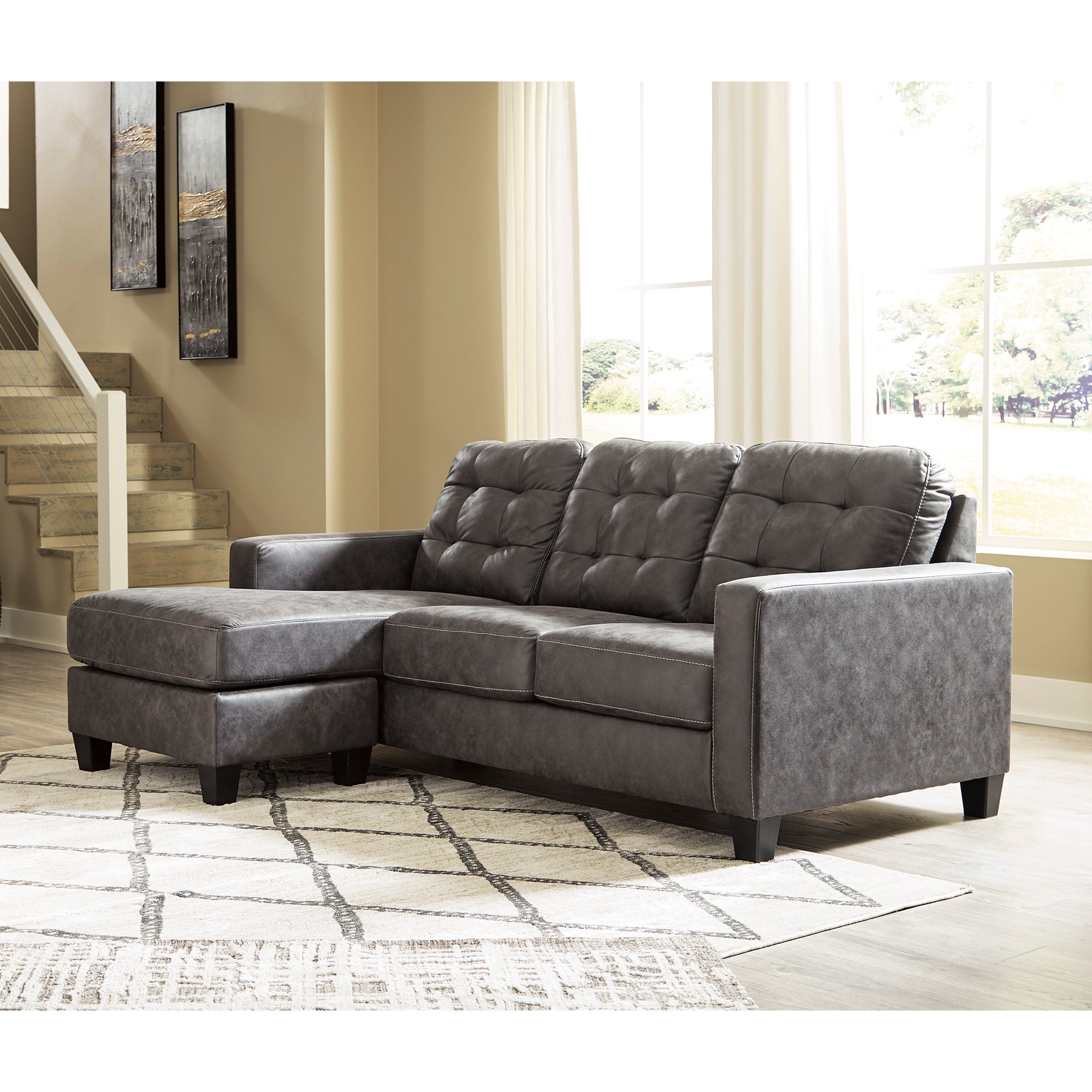 Venaldi Sofa Chaise, Chair, and Ottoman