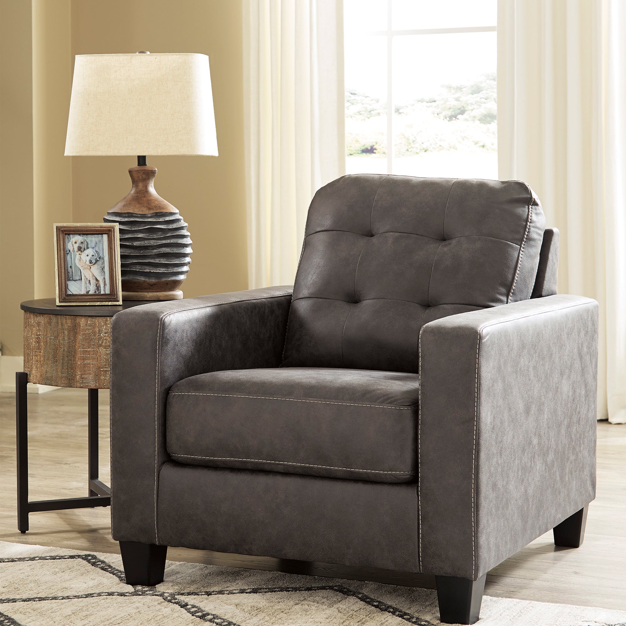 Venaldi Sofa Chaise, Chair, and Ottoman