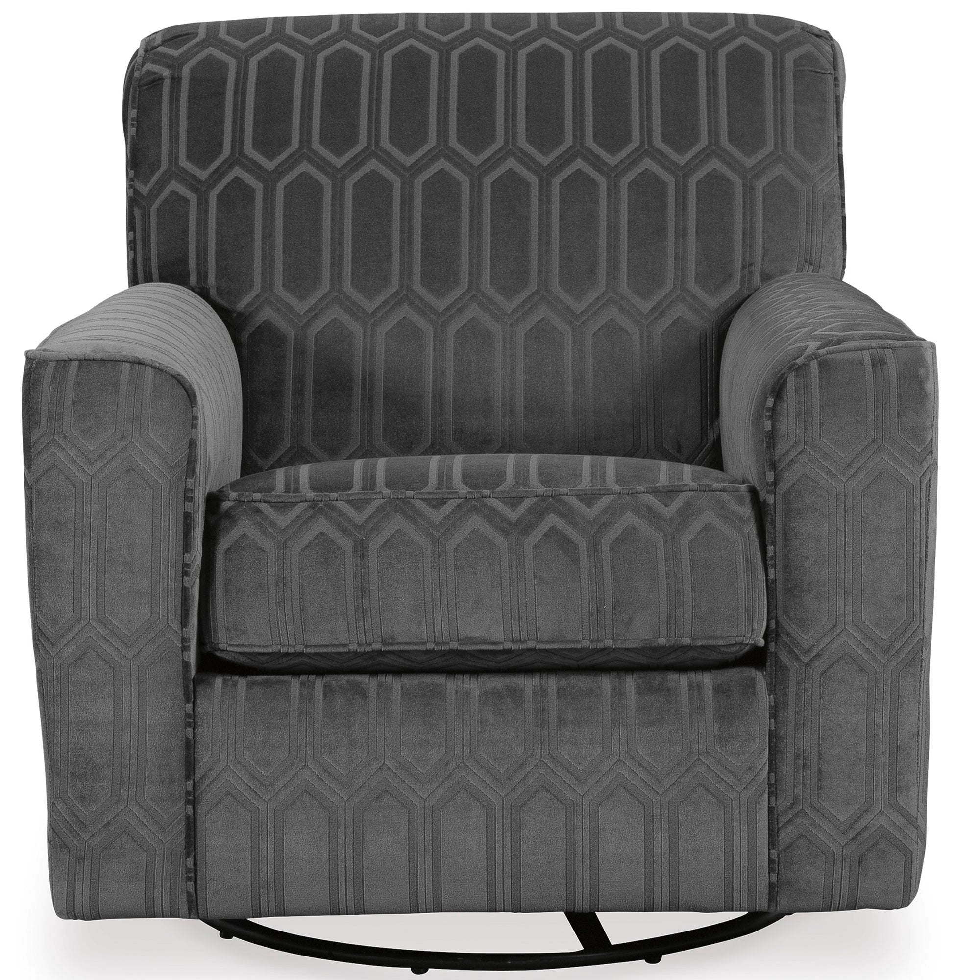 Zarina Swivel Accent Chair in Graphite Color