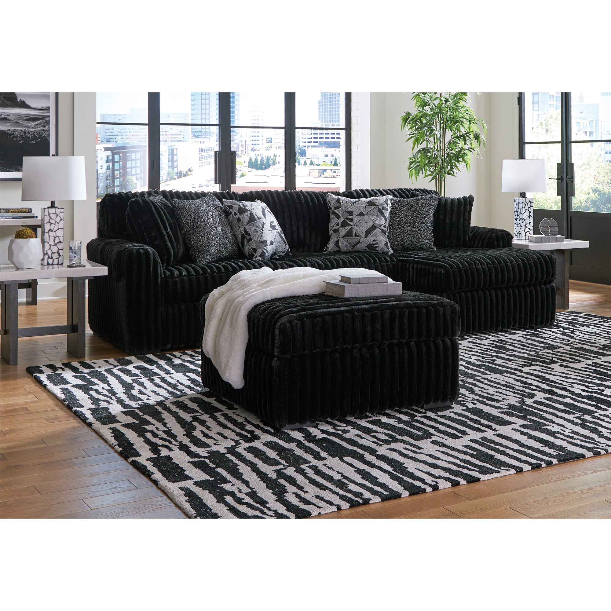 Midnight-Madness 2-Piece Sectional Sofa with Chaise