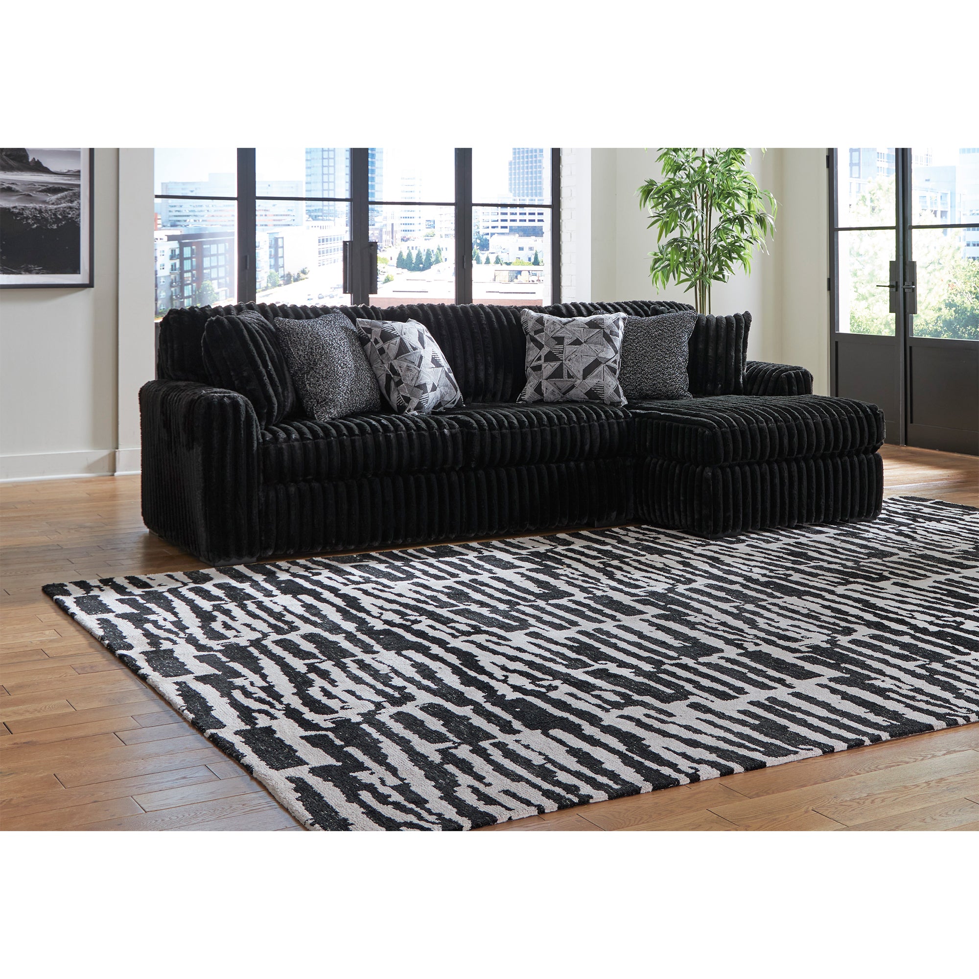 Midnight-Madness 2-Piece Sectional Sofa with Chaise