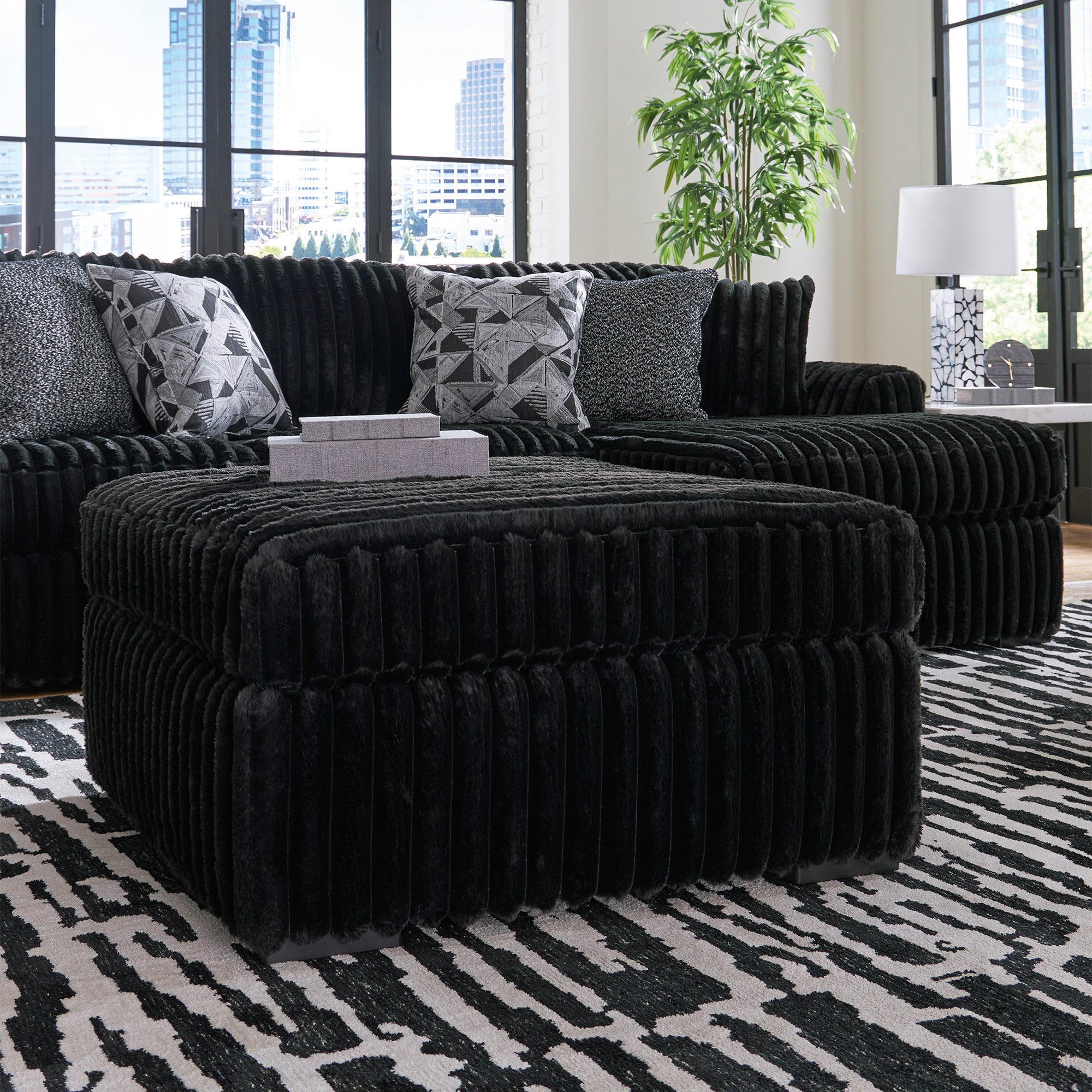 Midnight-Madness 2-Piece Sectional Sofa with Chaise