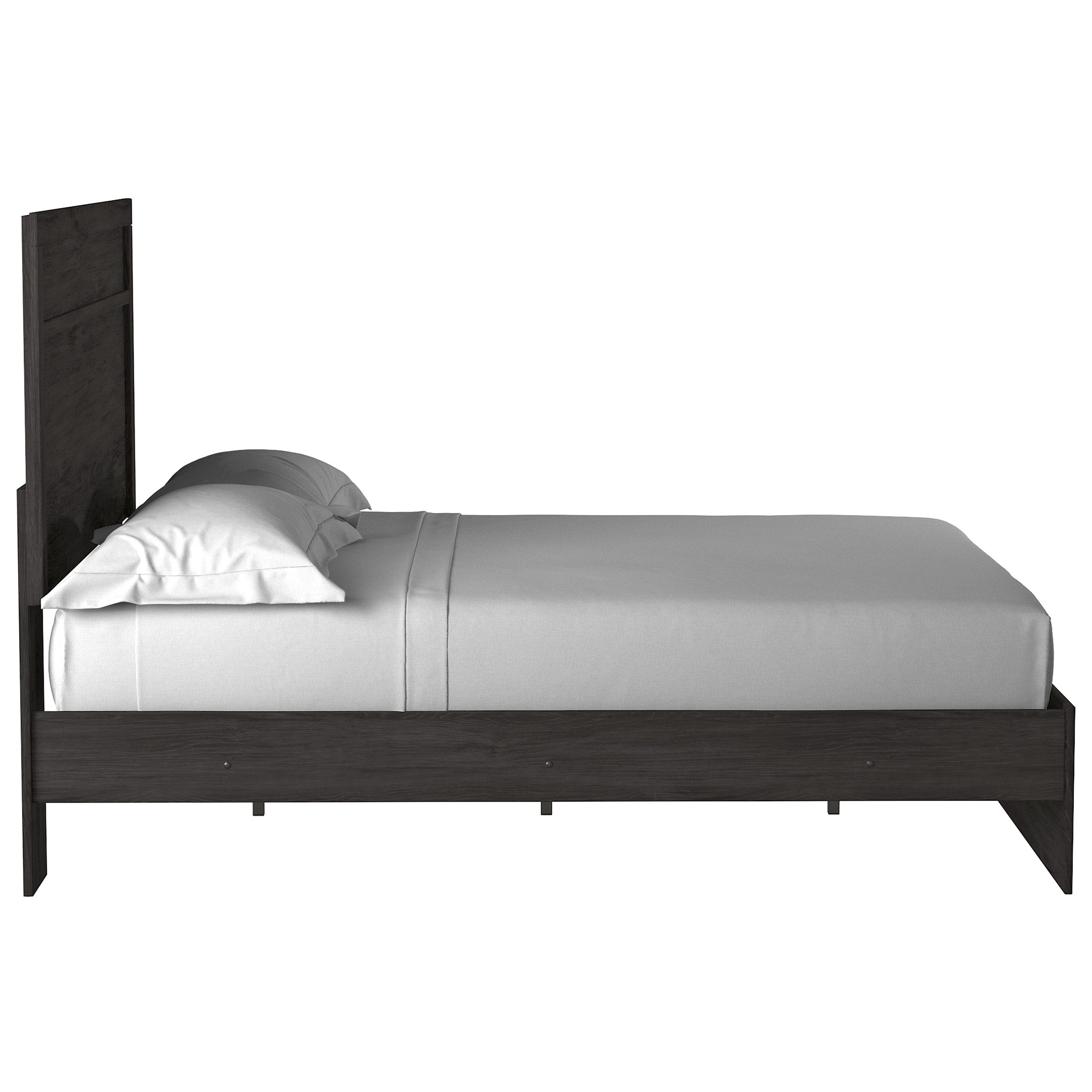 Belachime Full Panel Bed with Mirrored Dresser