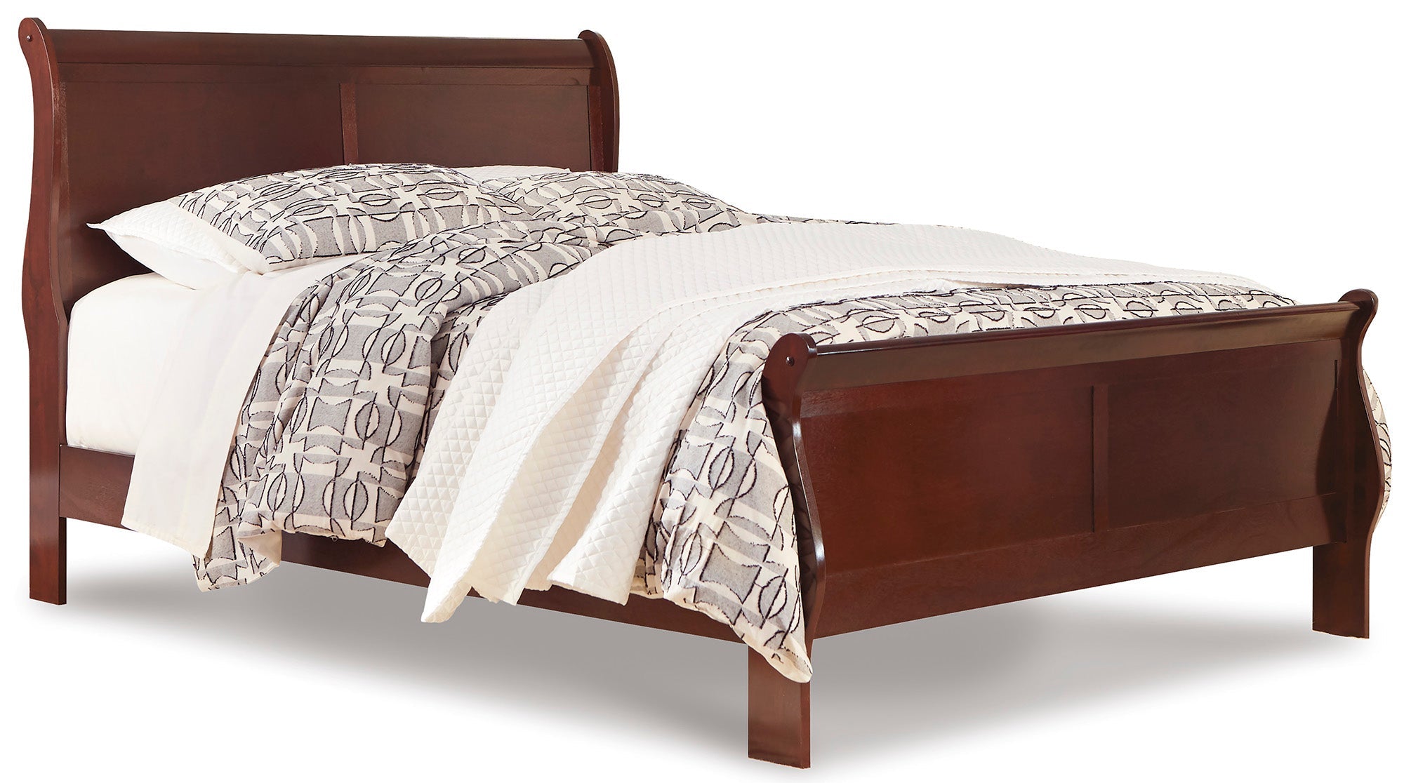 Alisdair King Sleigh Bed with Mirrored Dresser