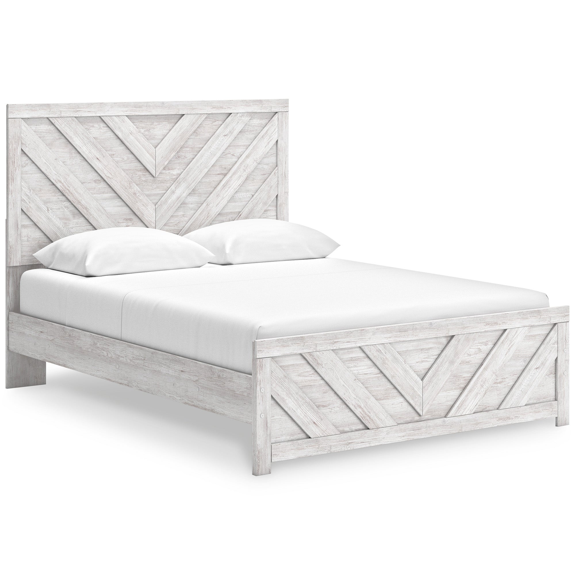 Cayboni Queen Panel Bed with Mirrored Dresser