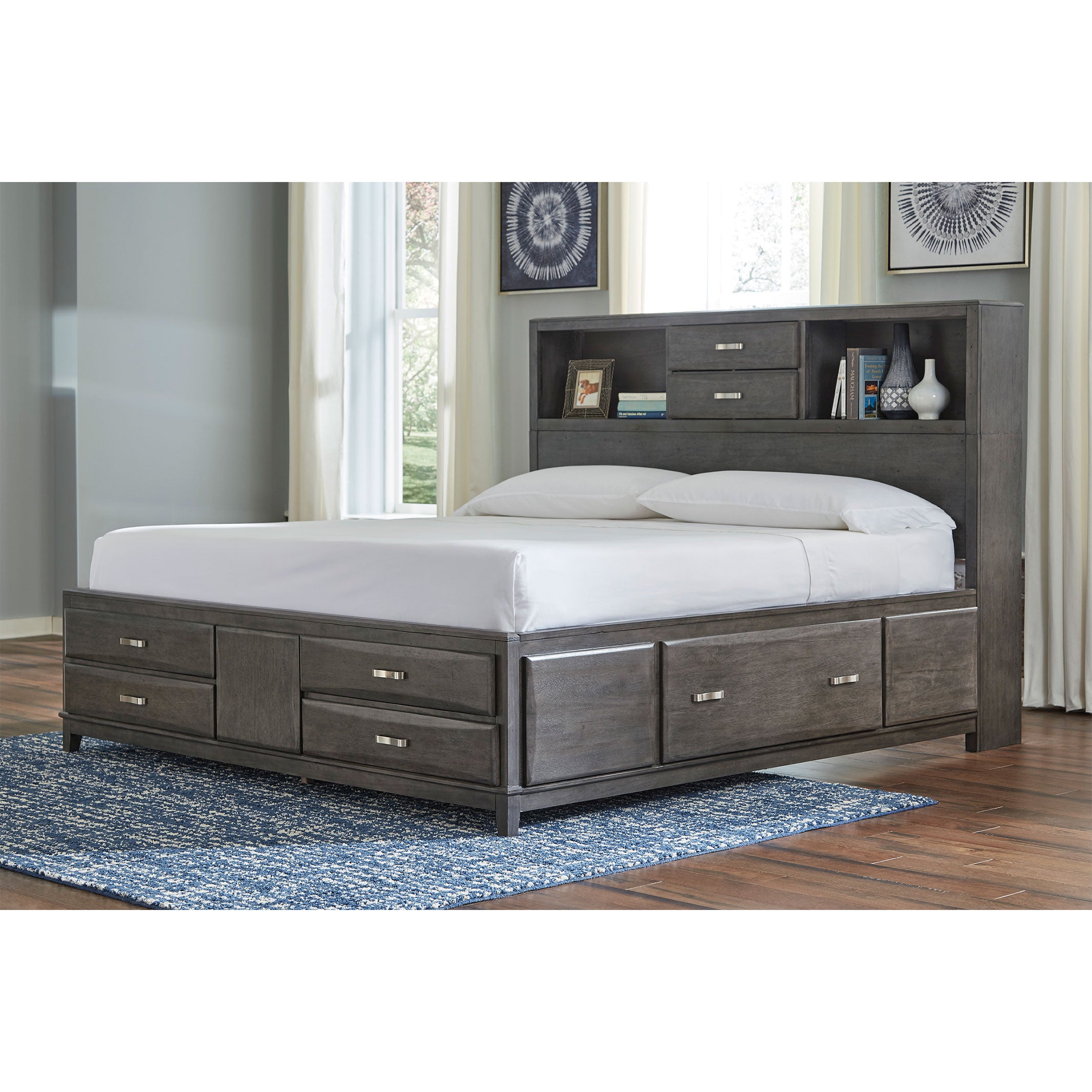 Caitbrook Queen Storage Bed with 8 Drawers