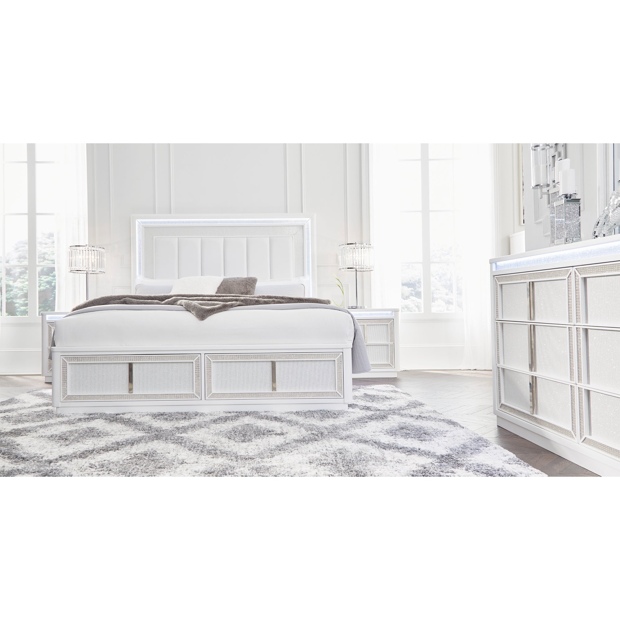 Chalanna King Upholstered Storage Bed