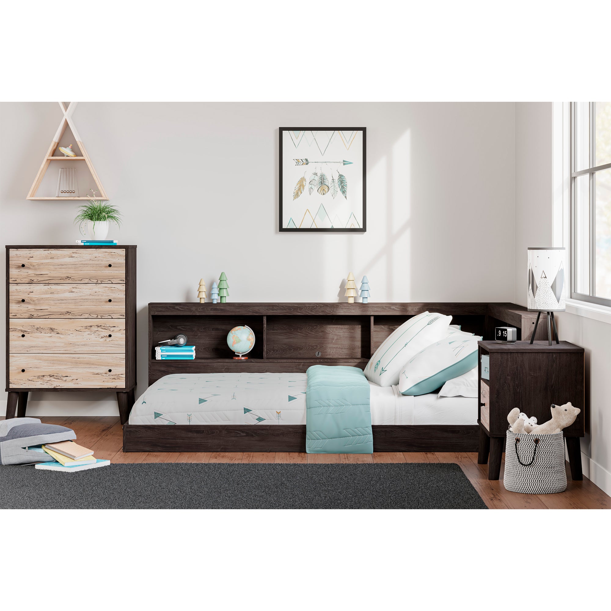 Piperton Full Bookcase Storage Bed