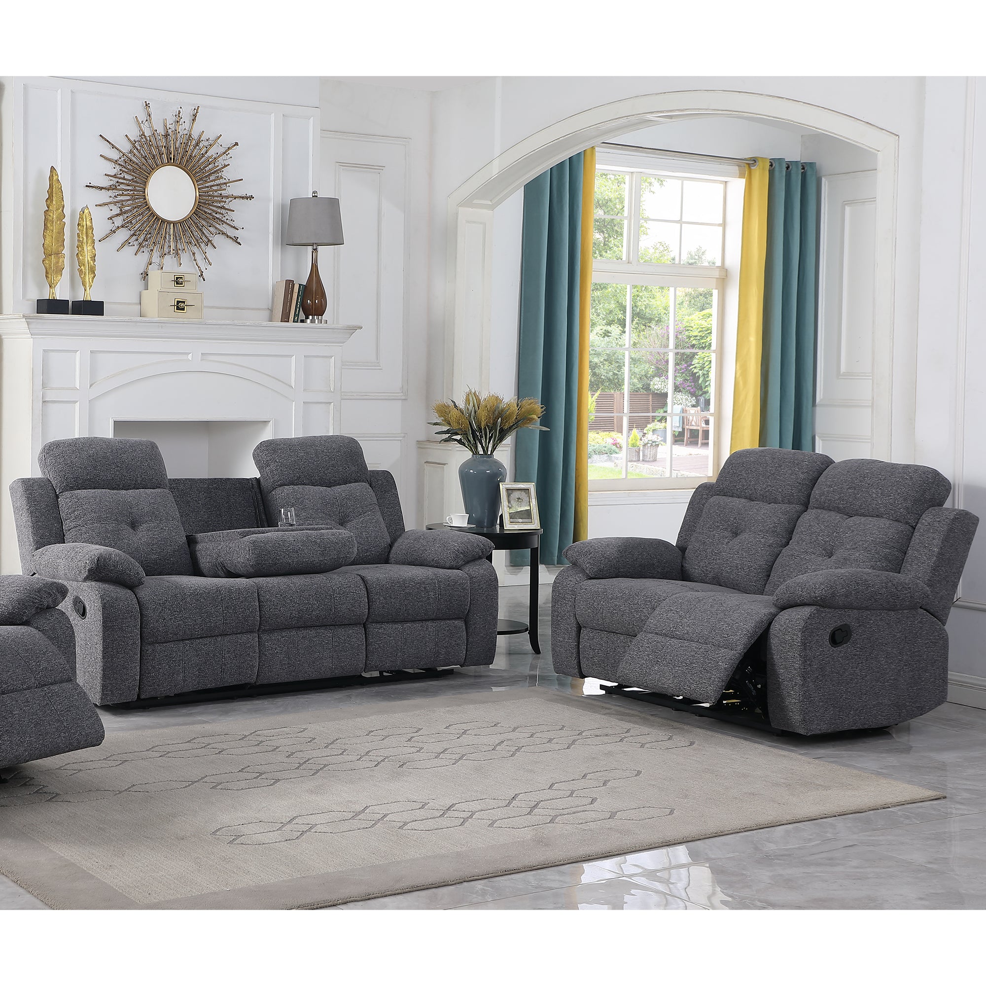 Darwick Manual Reclining Sofa and Loveseat