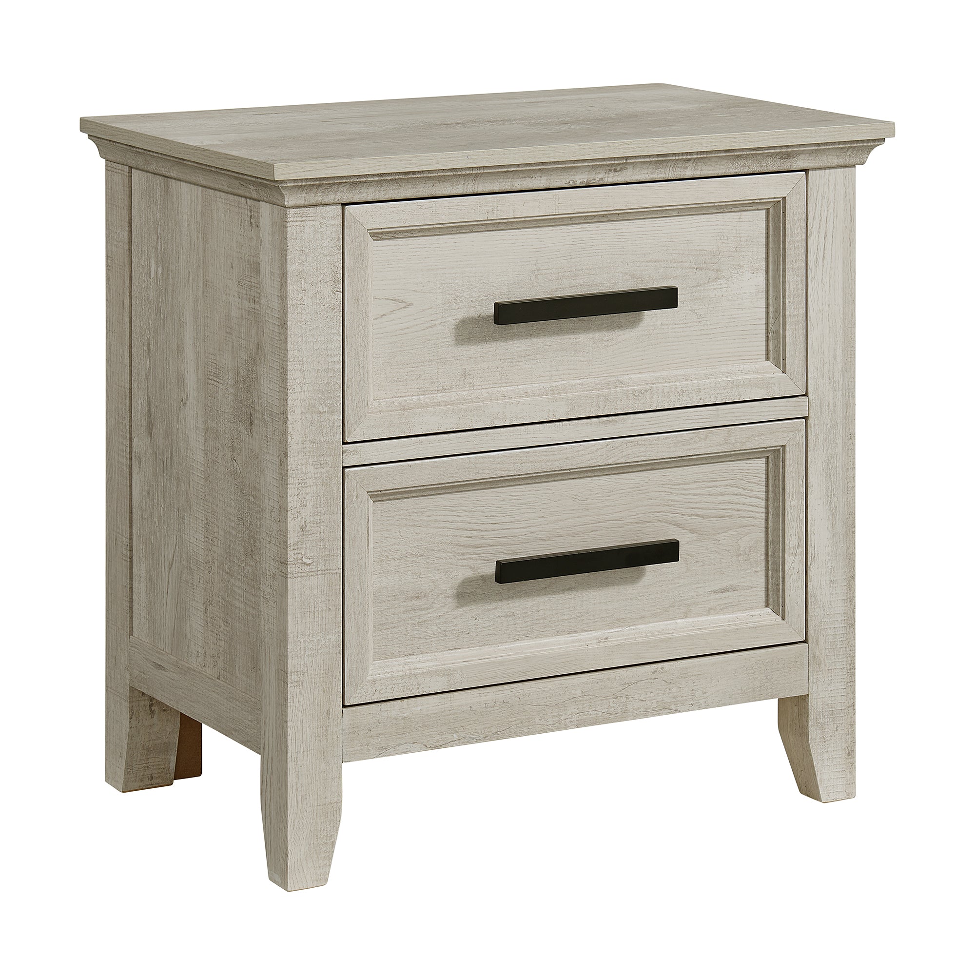 Matias Twin Panel Headboard Bed with Mirrored Dresser and Nightstand