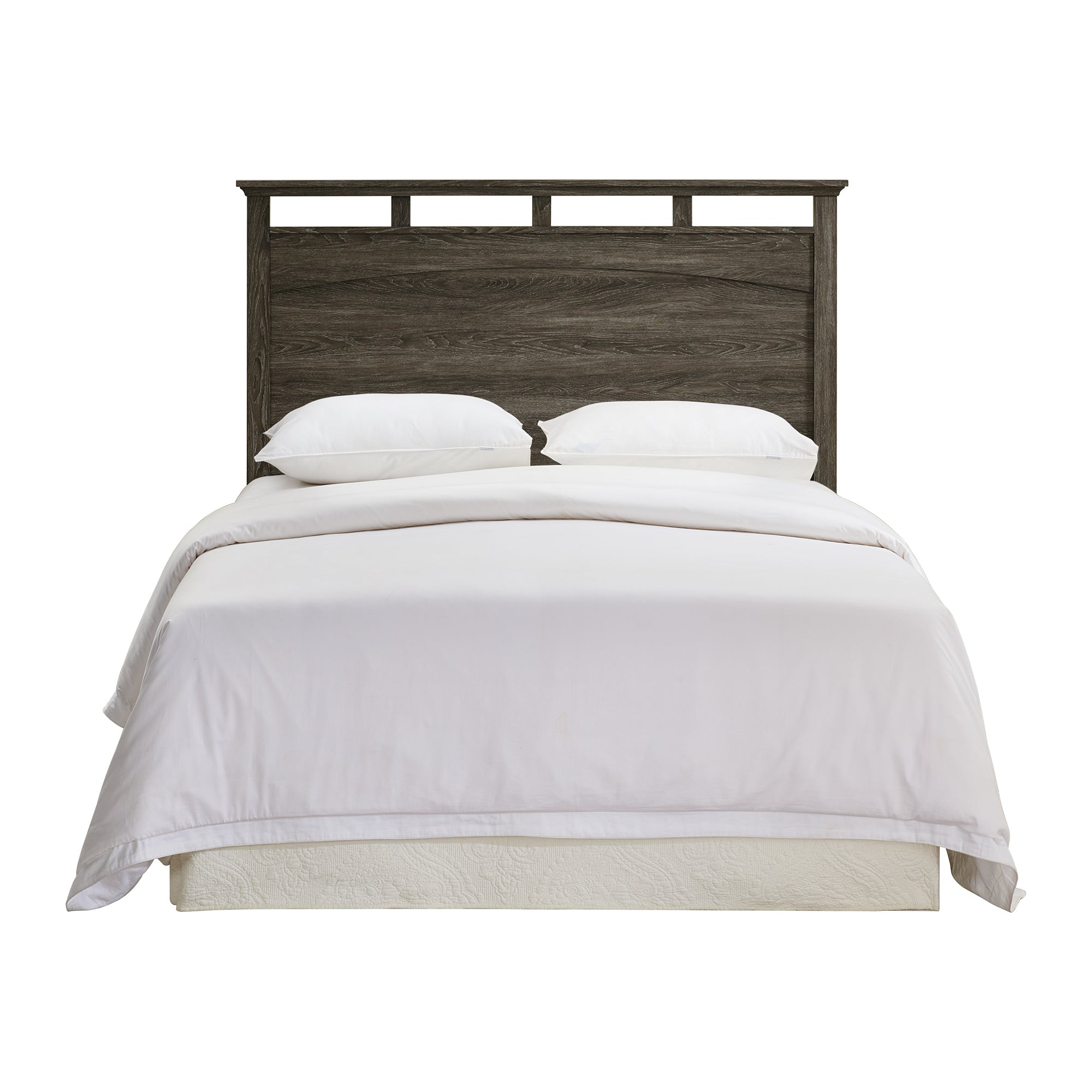 Matias Queen/Full Panel Headboard Bed with Mirrored Dresser and Nightstand