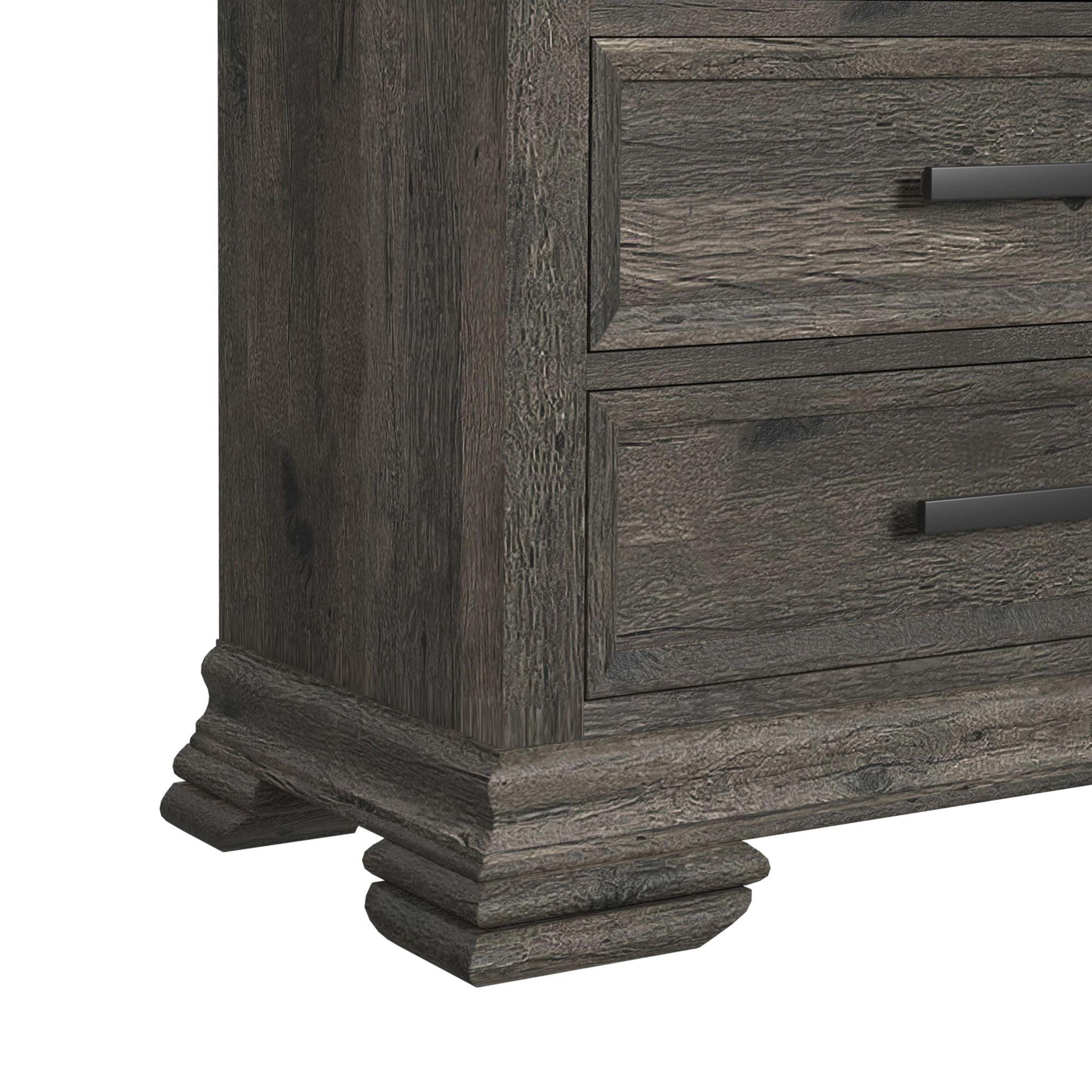 Park Ridge King Panel Bed with Mirrored Dresser