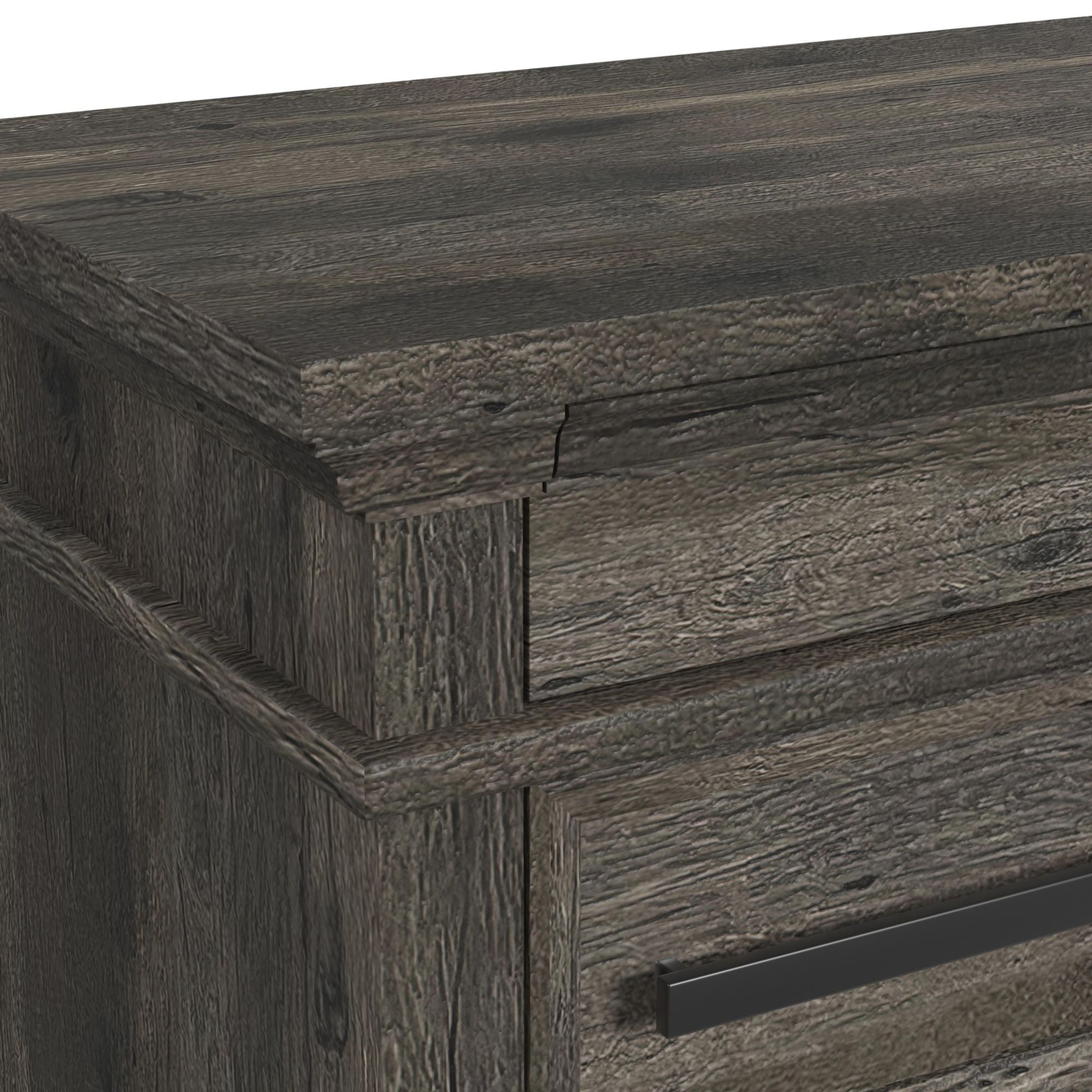 Park Ridge King Panel Bed with Mirrored Dresser