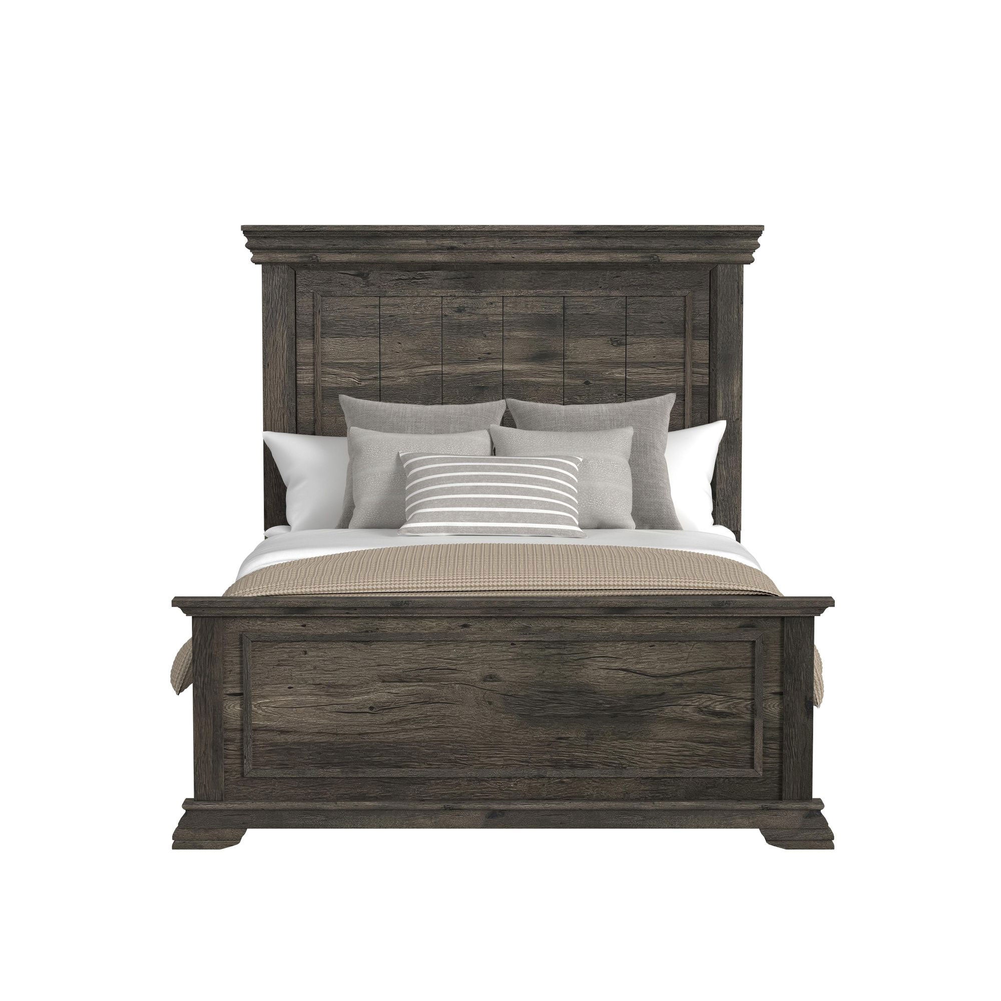 Park Ridge King Panel Bed with Mirrored Dresser
