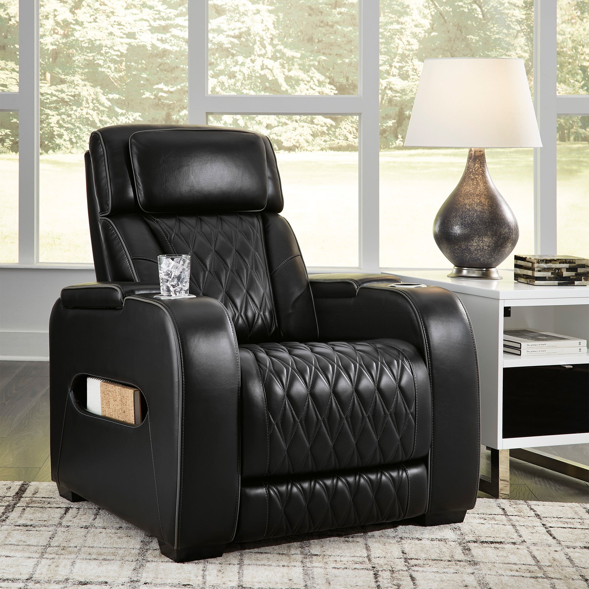 Boyington Triple Power Leather Recliner with Massage