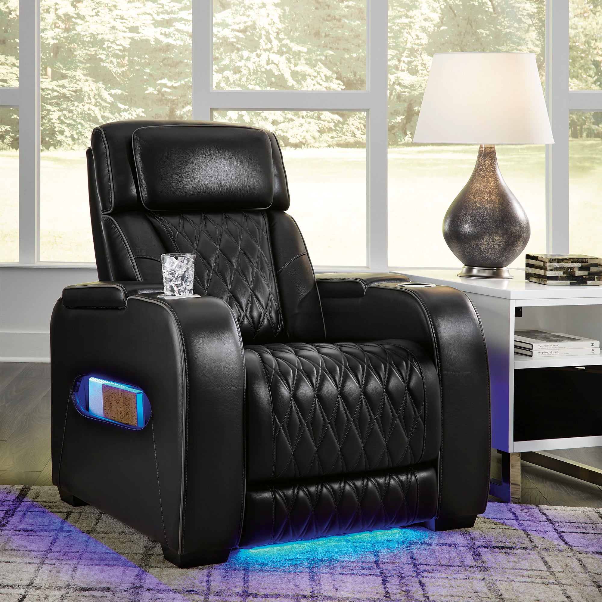 Boyington Triple Power Leather Recliner with Massage