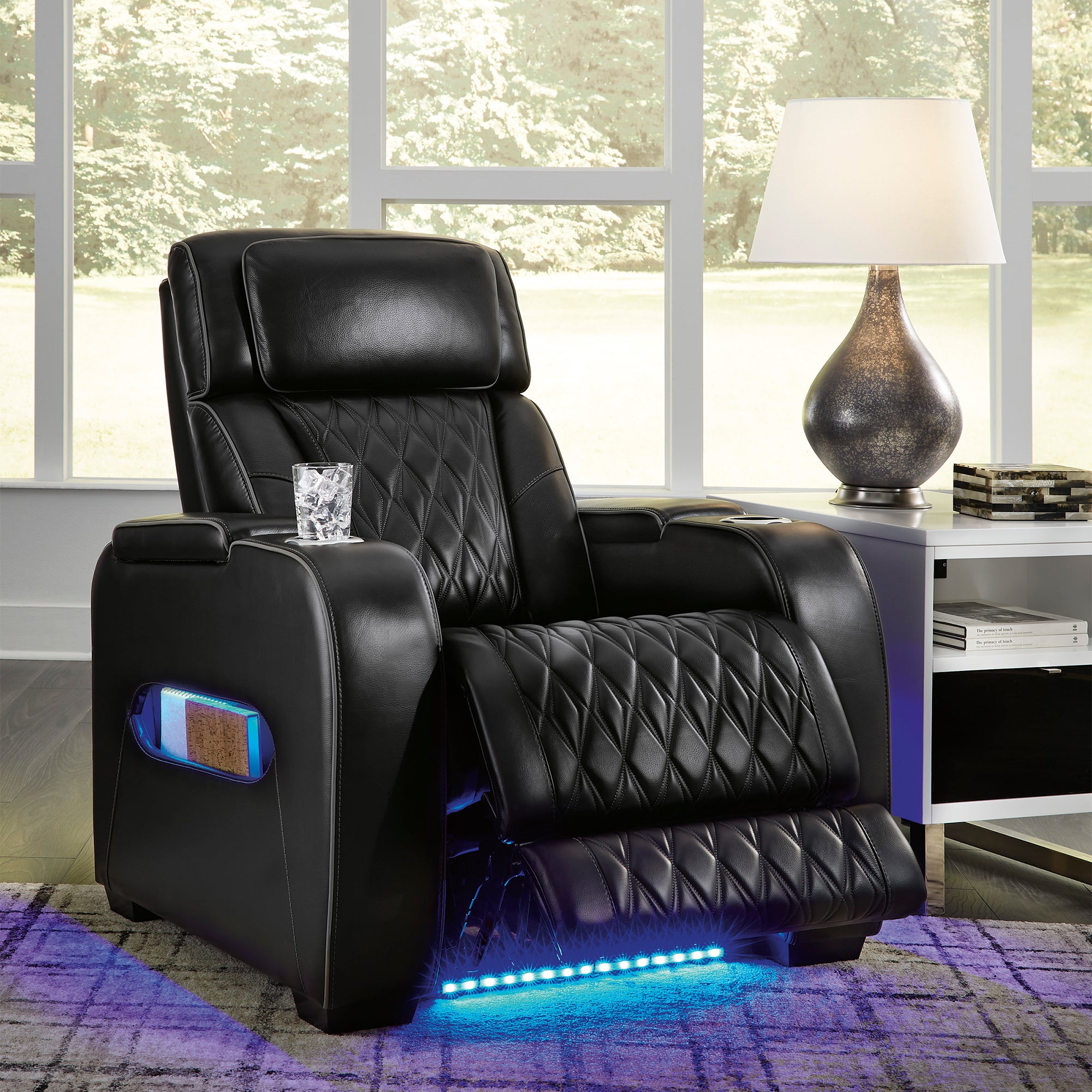 Boyington Triple Power Leather Recliner with Massage