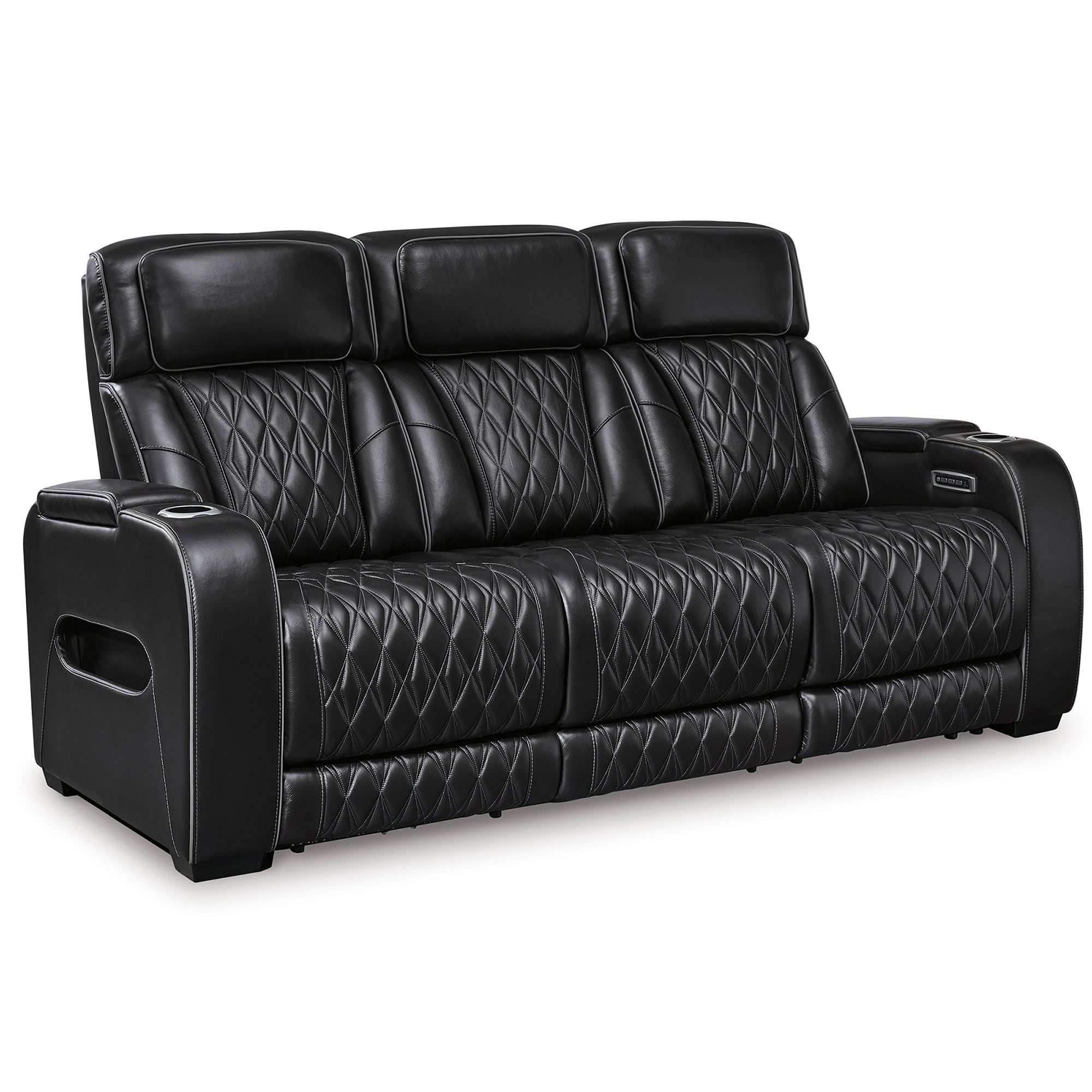 Boyington Triple Power Leather Sofa and Loveseat Set with Massage