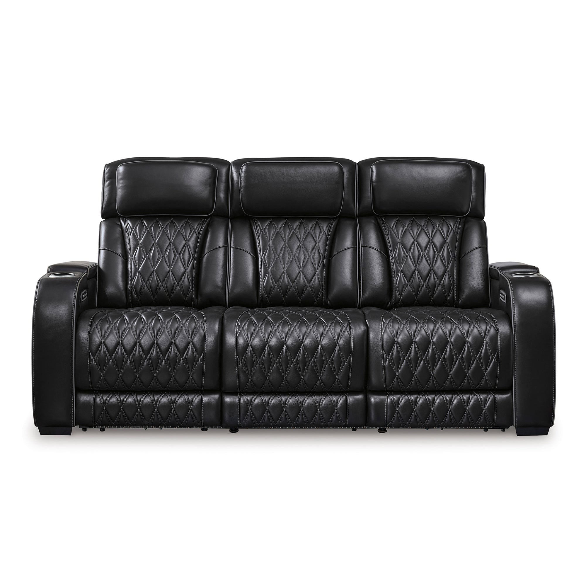 Boyington Triple Power Leather Reclining Sofa with Massage