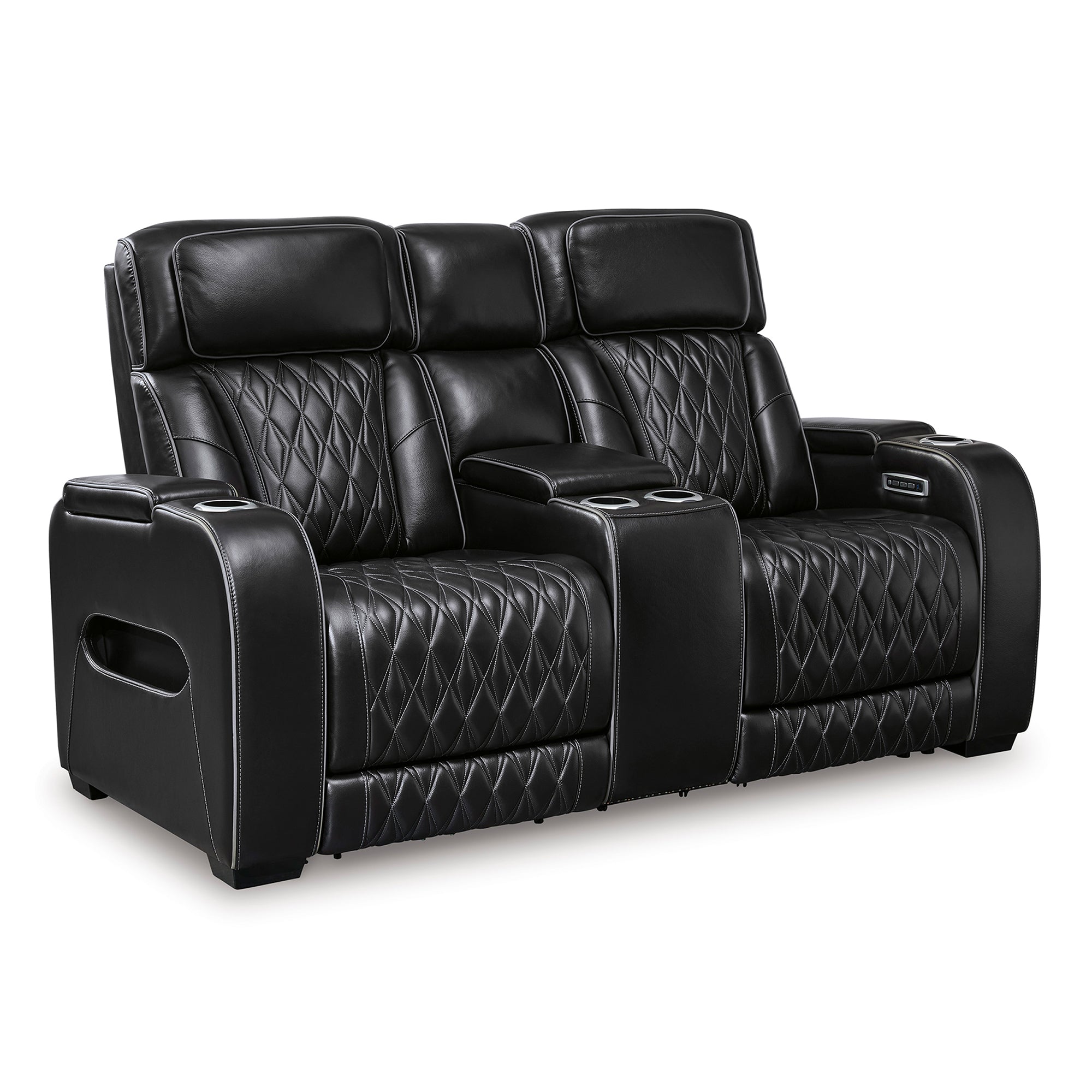 Boyington Triple Power Leather Sofa and Loveseat Set with Massage