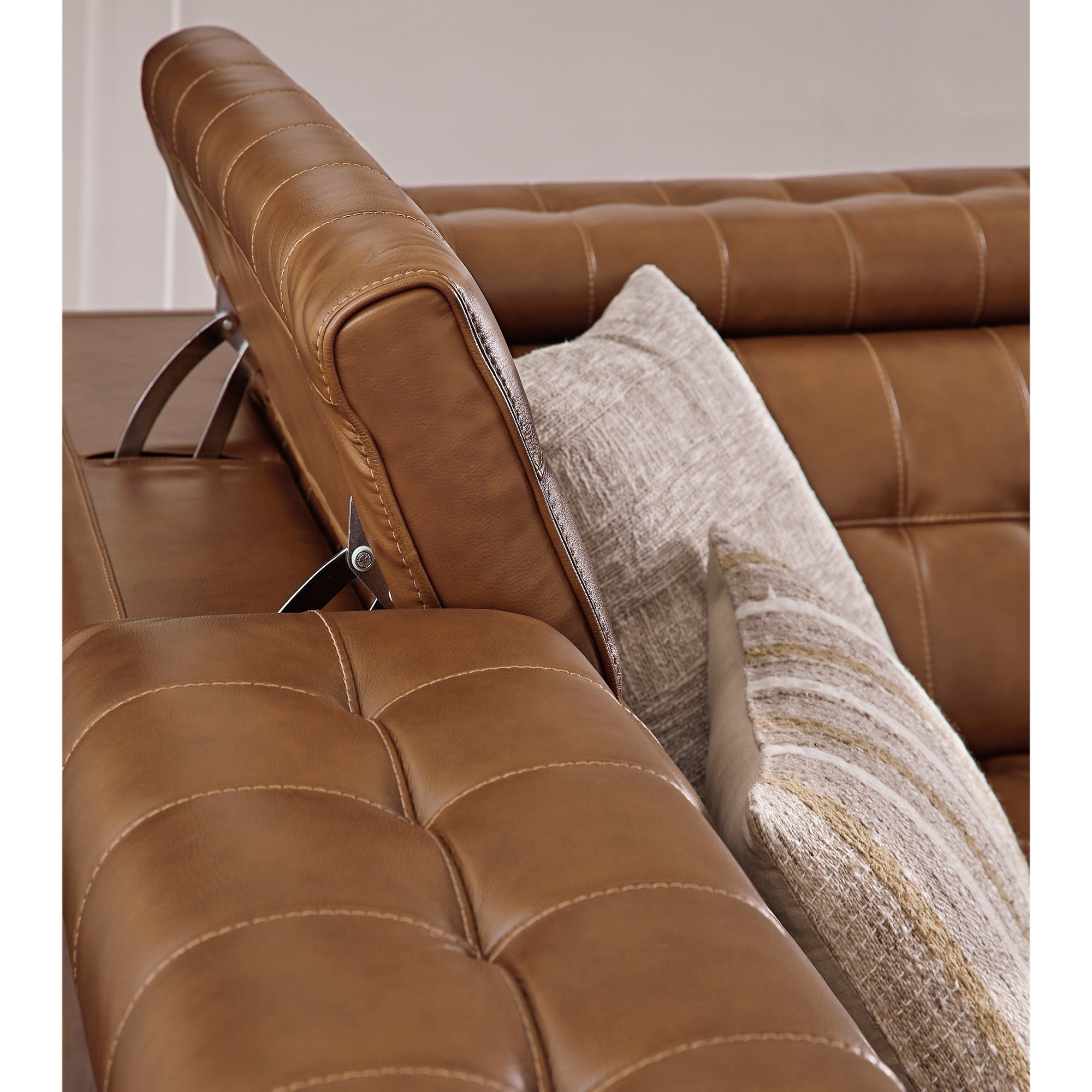 Temmpton Dual Power Leather Reclining Loveseat