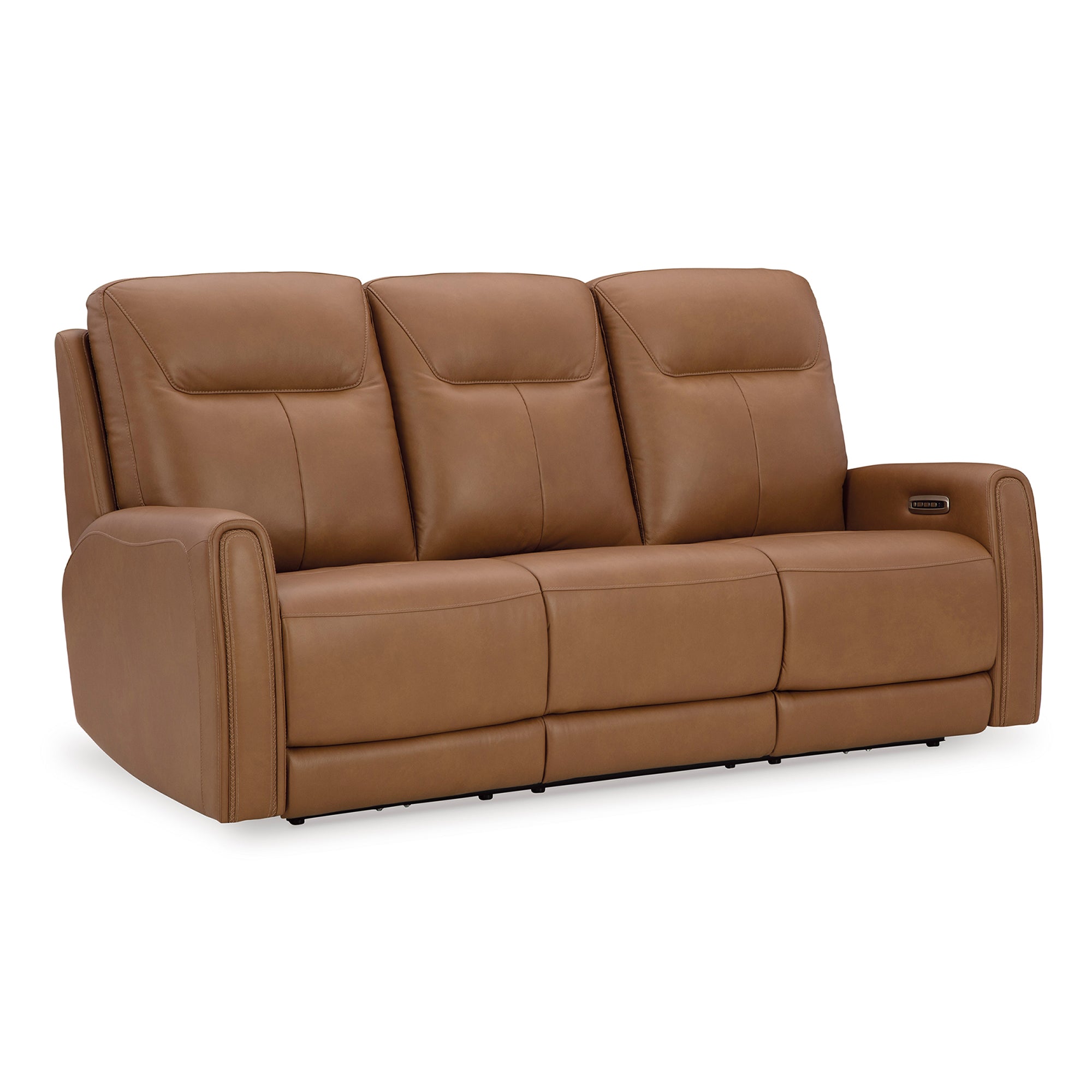 Tryanny Triple Power Leather Reclining Sofa and Loveseat